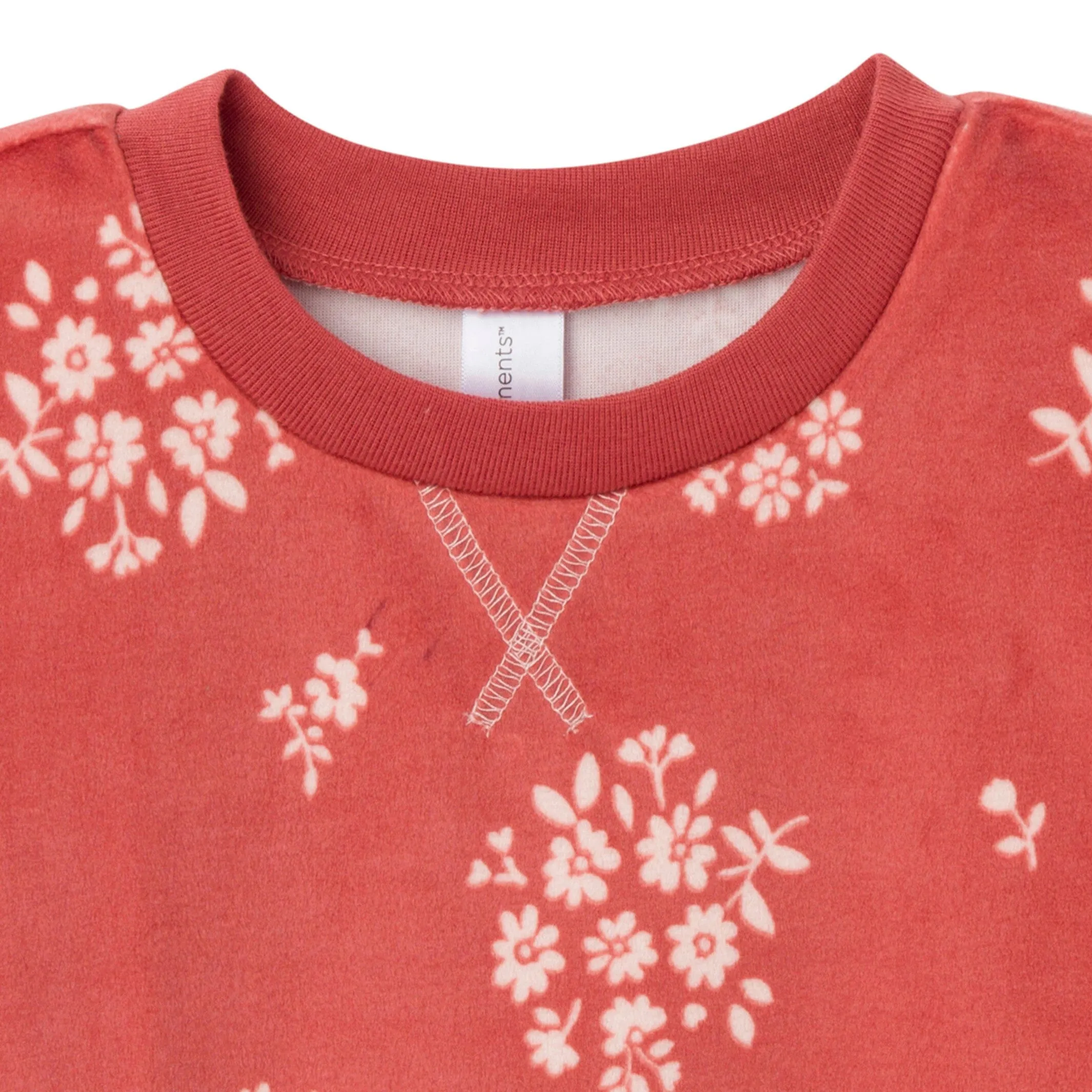 2-Piece Infant & Toddler Girls Red Bouquet Fleece Pajama Set Gerber Childrenswea