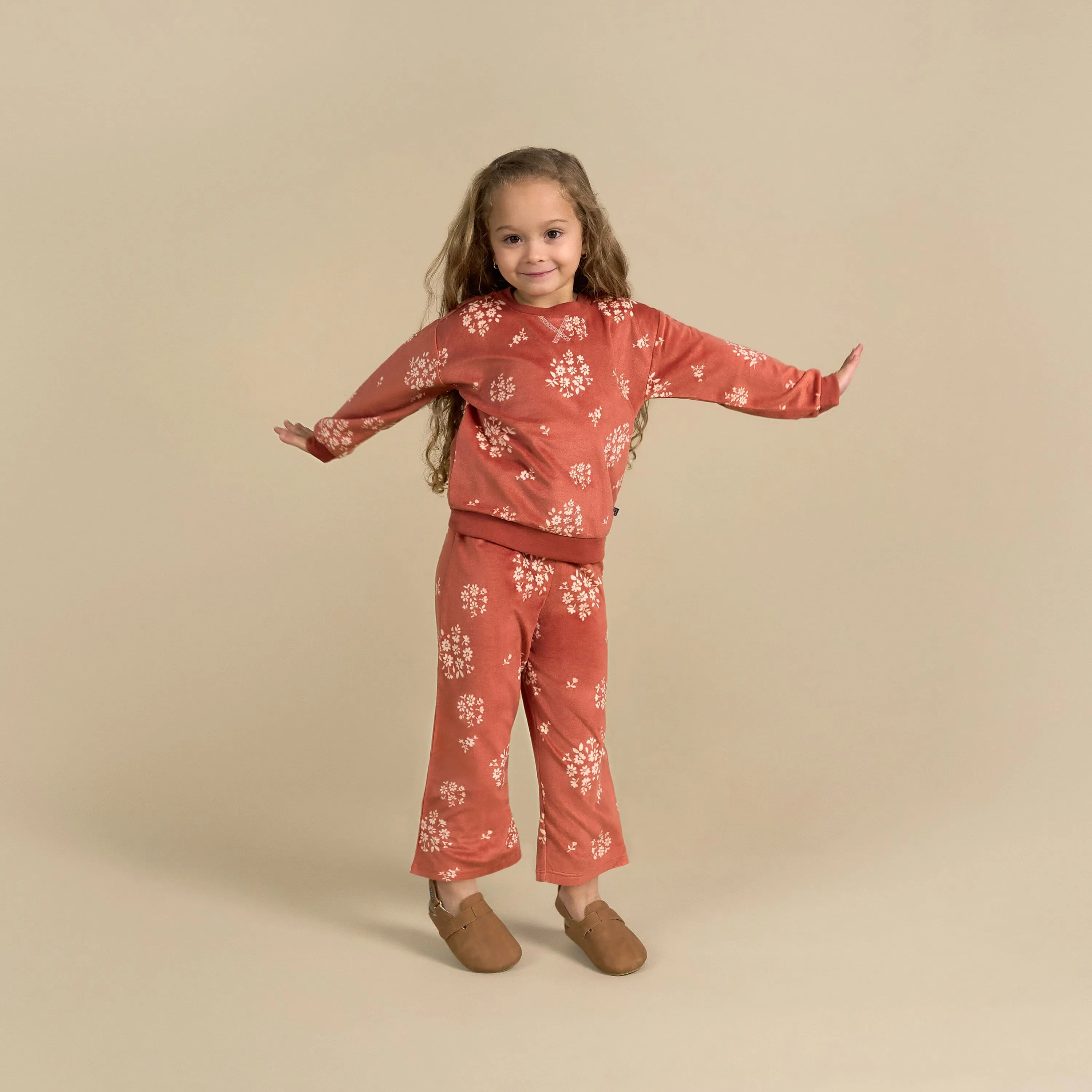 2-Piece Infant & Toddler Girls Red Bouquet Fleece Pajama Set Gerber Childrenswea