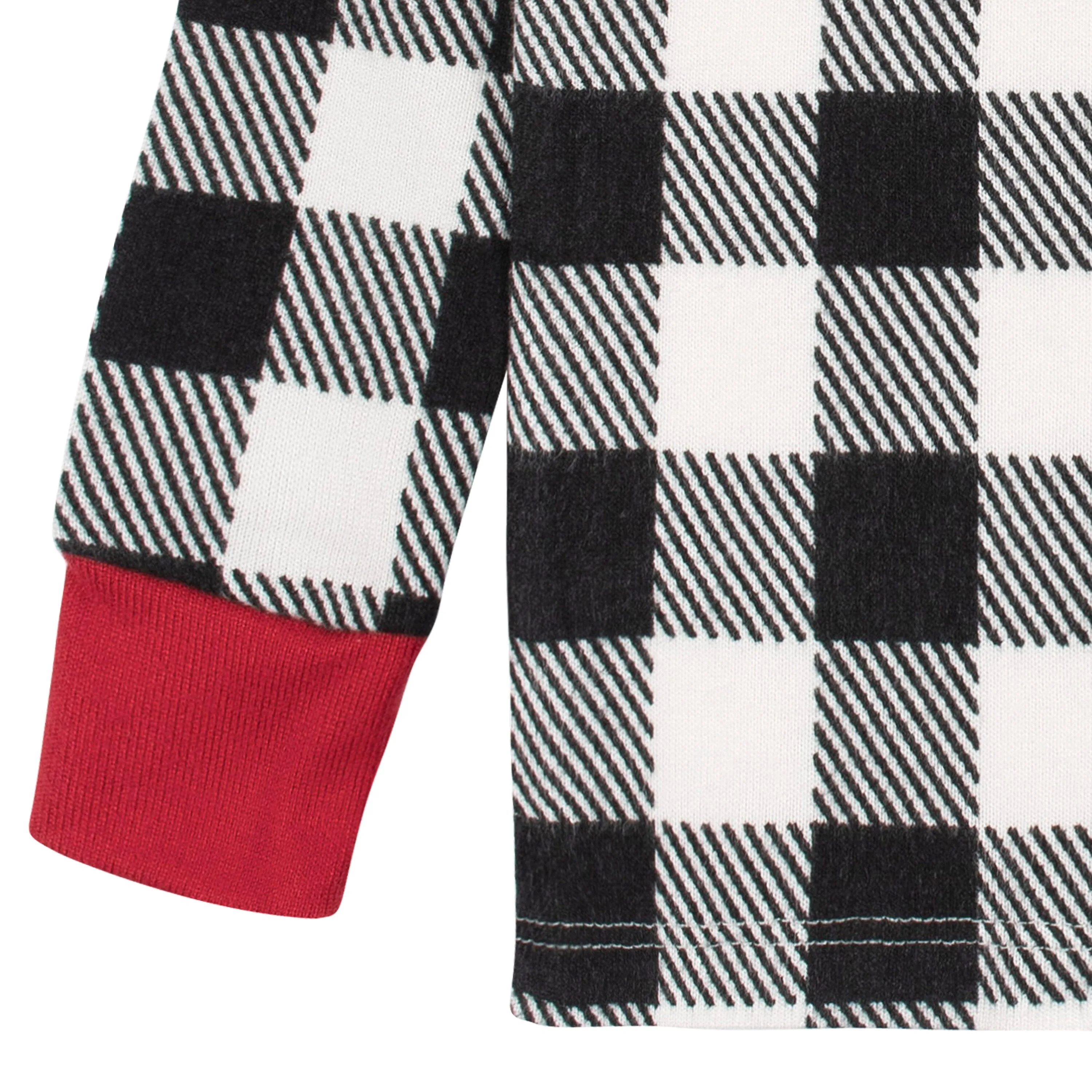 2-Piece Infant and Toddler Neutral Buffalo Plaid Hacci Snug Fit Pajama Set Gerber Childrenswea
