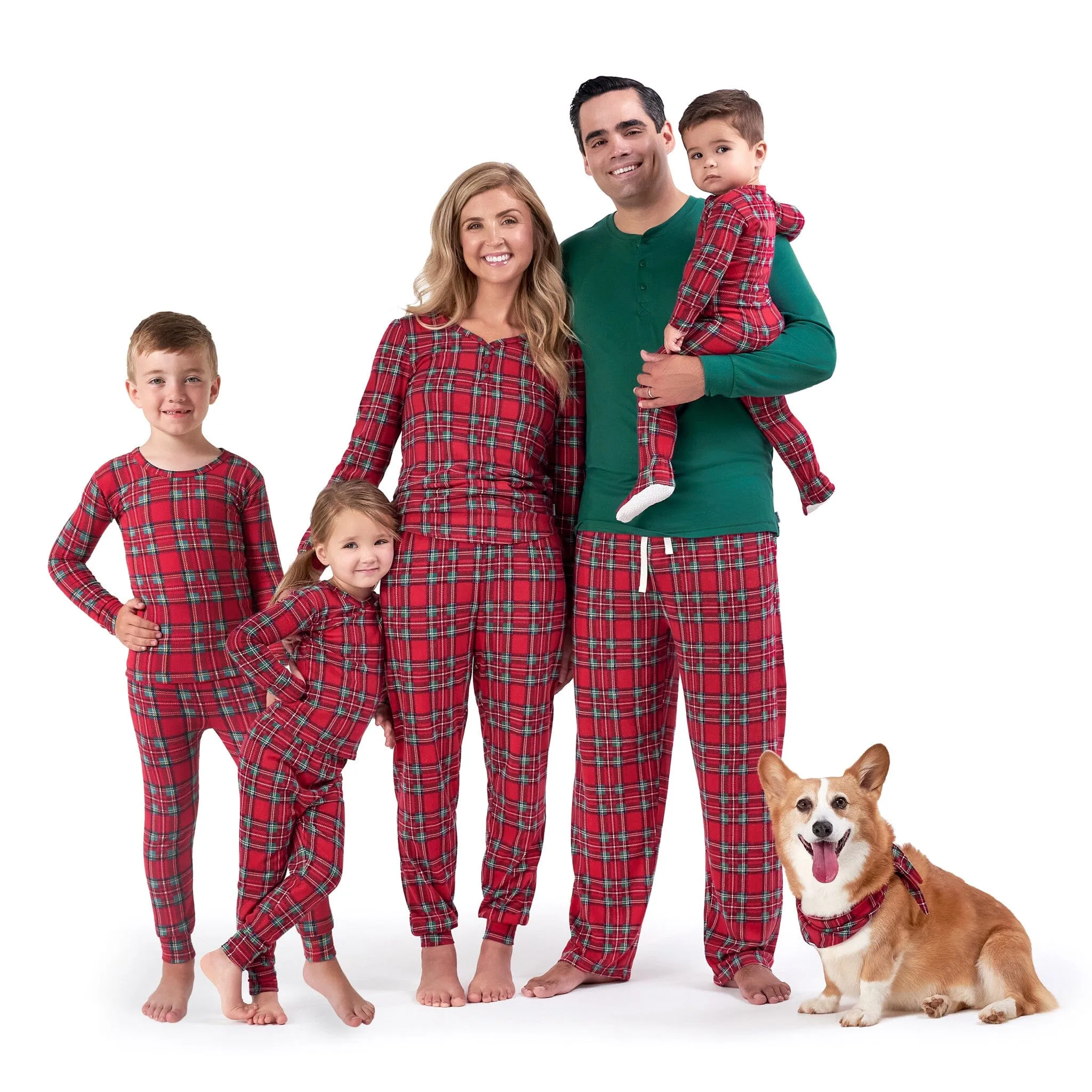 2-Piece Infant and Toddler Neutral Stewart Plaid Hacci Snug Fit Pajama Set Gerber Childrenswea