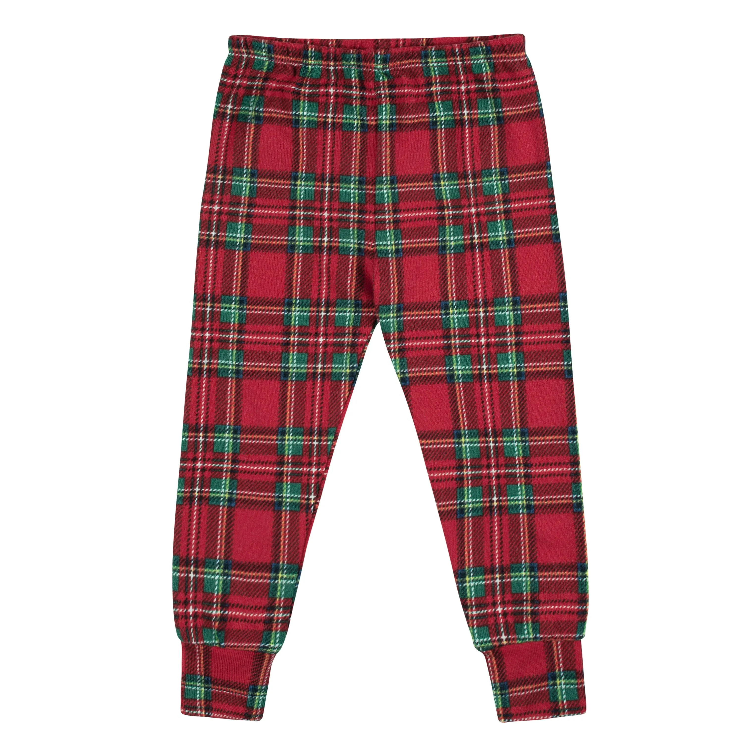 2-Piece Infant and Toddler Neutral Stewart Plaid Hacci Snug Fit Pajama Set Gerber Childrenswea