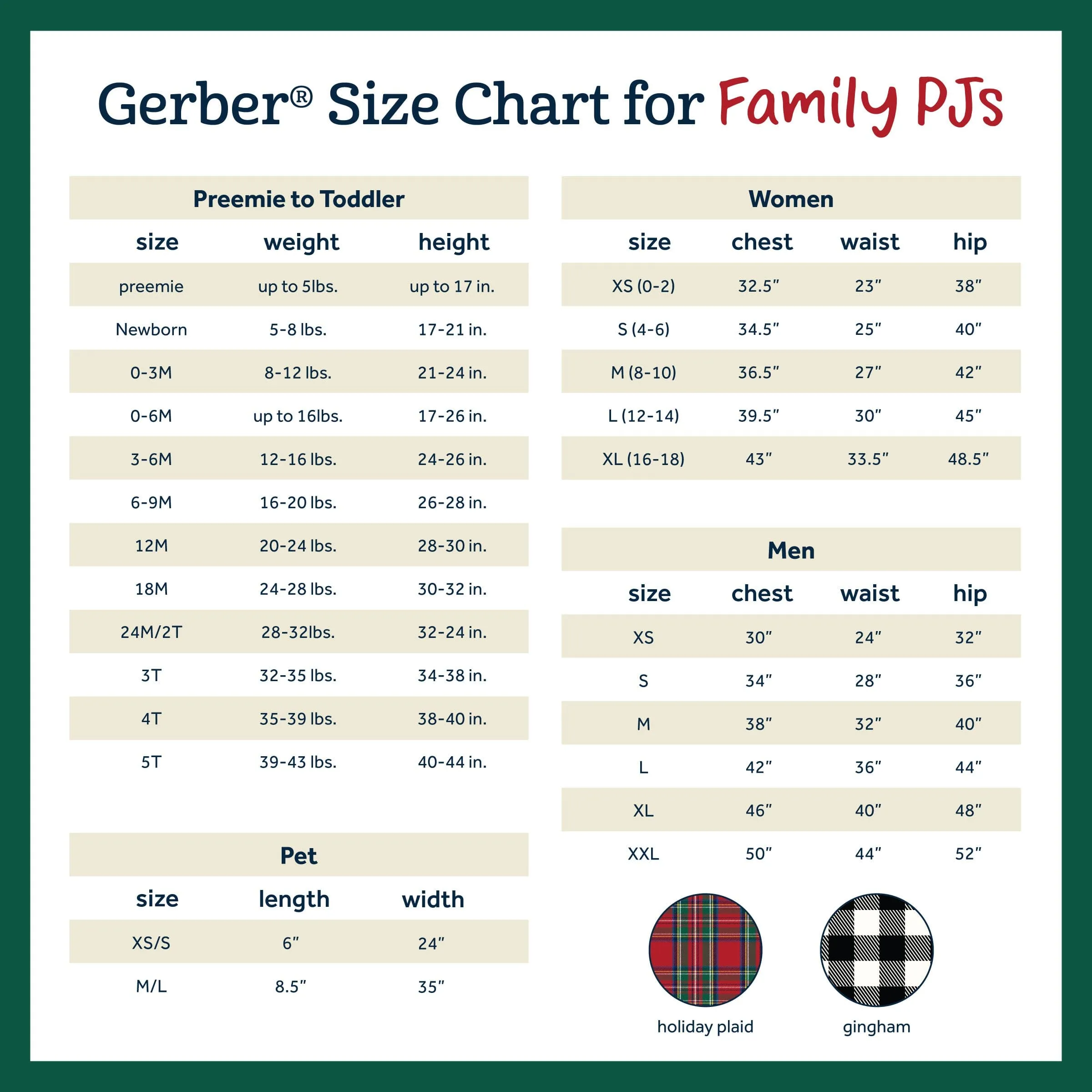 2-Piece Infant and Toddler Neutral Stewart Plaid Hacci Snug Fit Pajama Set Gerber Childrenswea