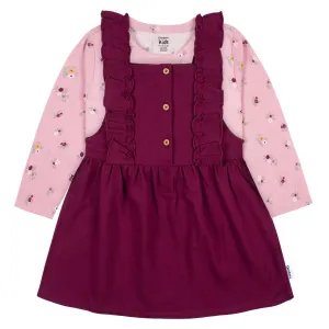 2-Piece Infant Girls Purple Floral Jumper & Top Set, 12M Gerber Childrenswea