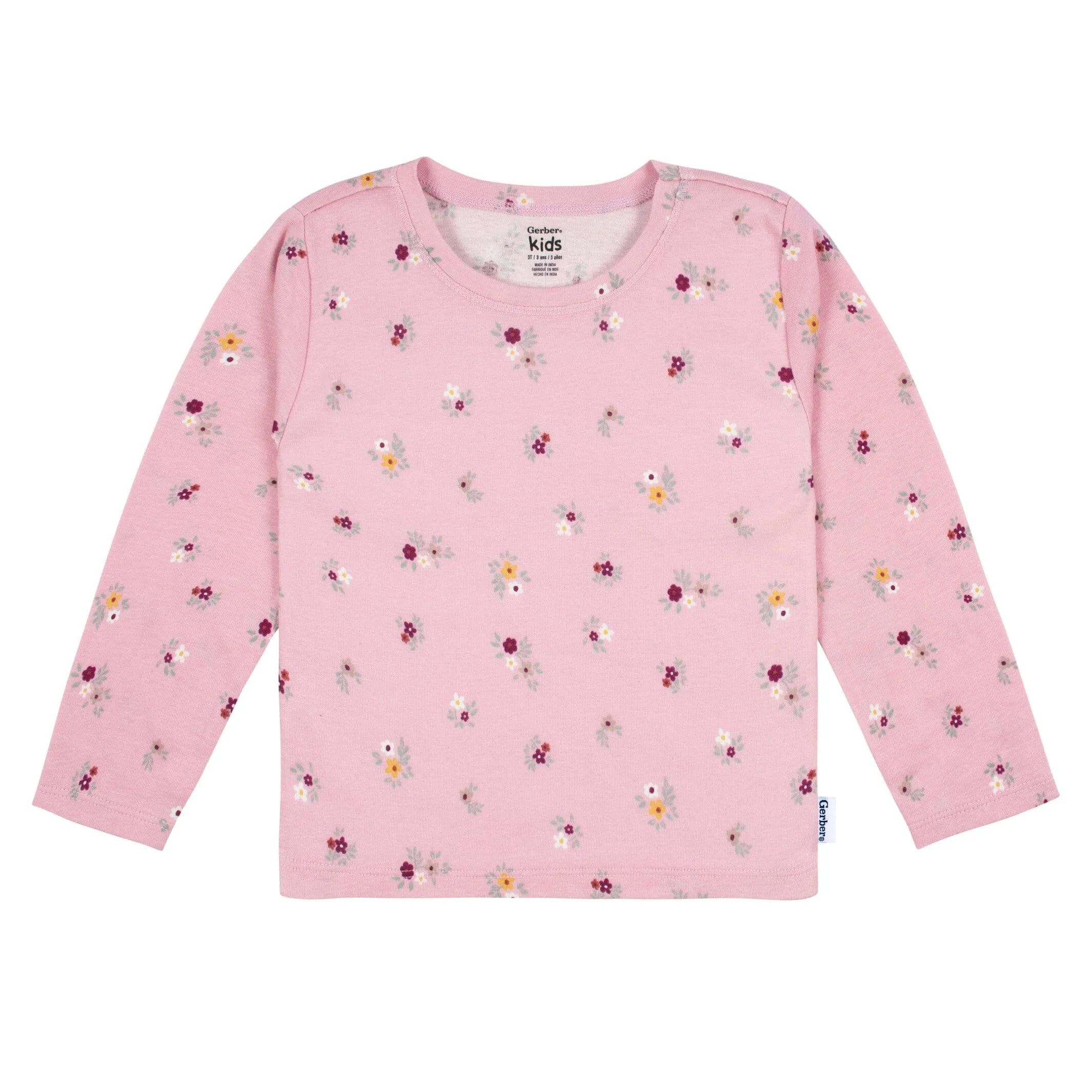 2-Piece Infant Girls Purple Floral Jumper & Top Set, 12M Gerber Childrenswea