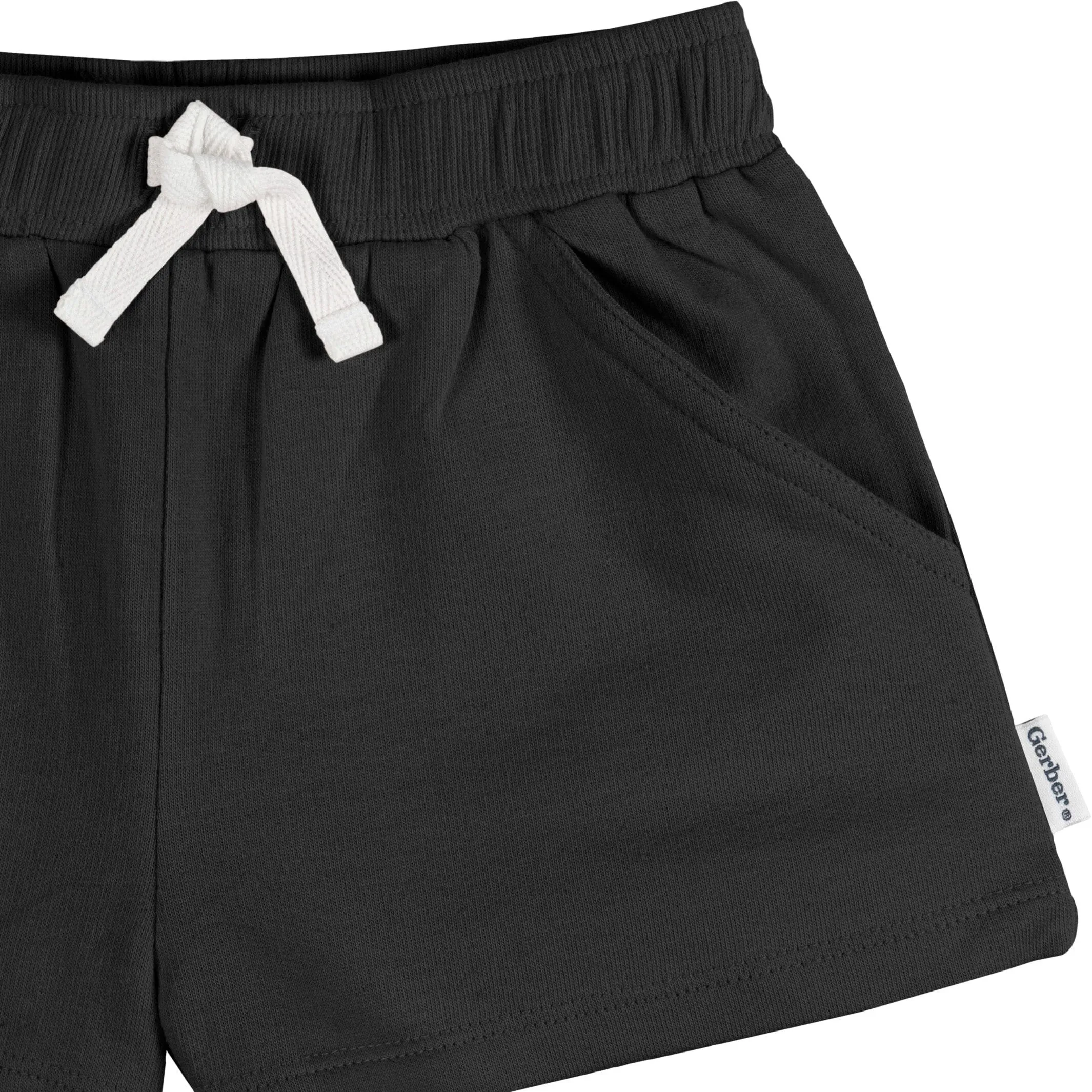 3-Pack Baby & Toddler Girls Black, Pink, & Grey Knit Shorts Gerber Childrenswea