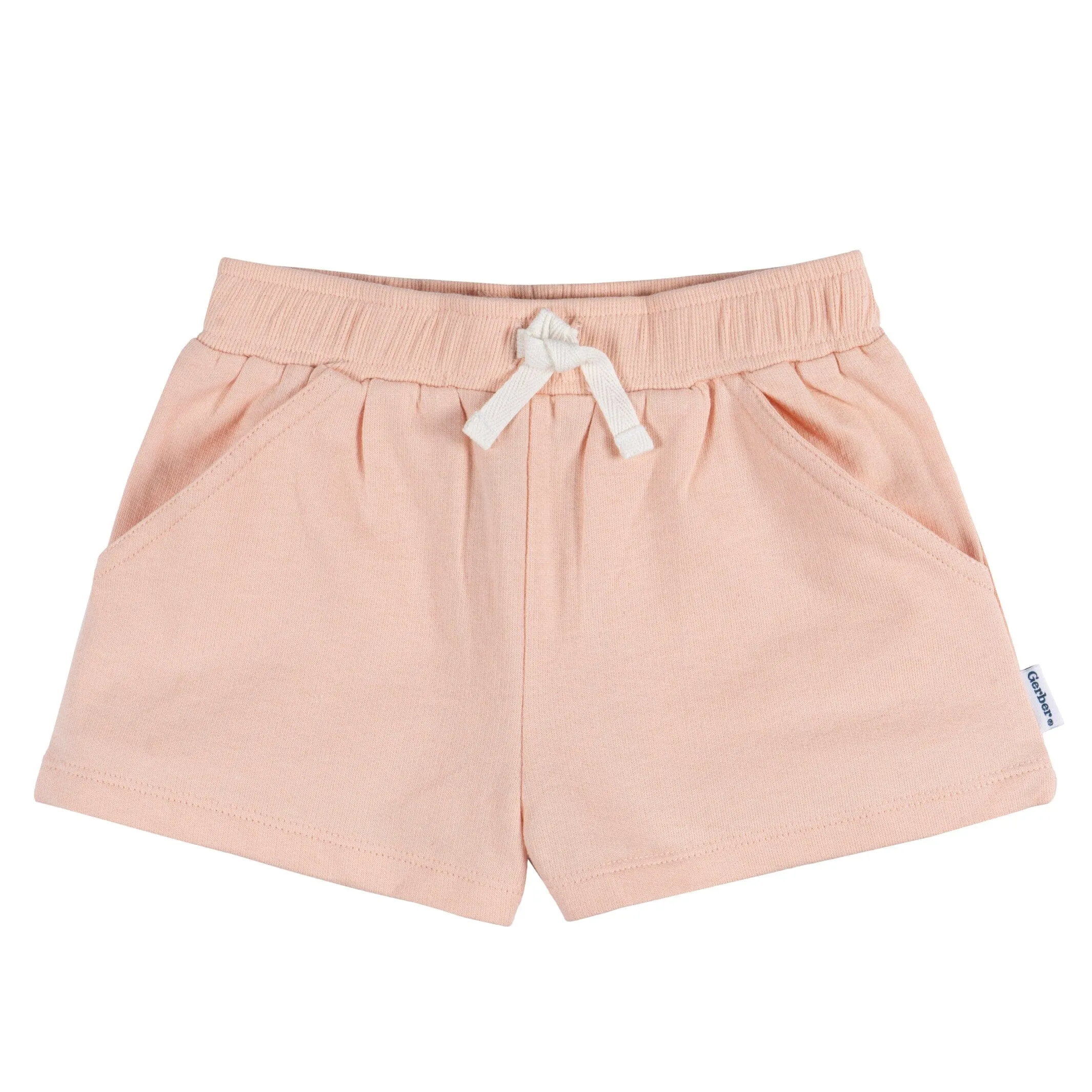 3-Pack Baby & Toddler Girls Black, Pink, & Grey Knit Shorts Gerber Childrenswea