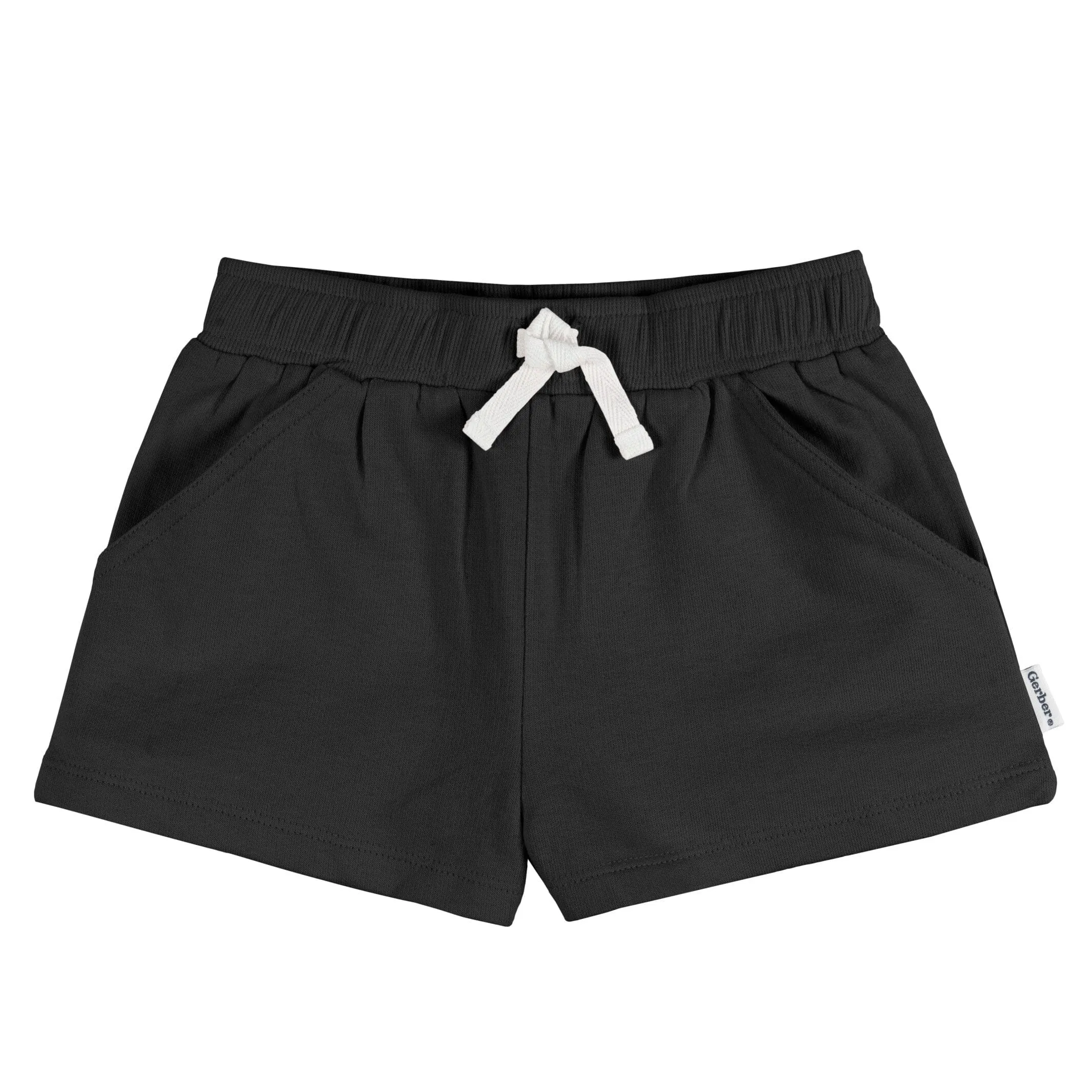 3-Pack Baby & Toddler Girls Black, Pink, & Grey Knit Shorts Gerber Childrenswea