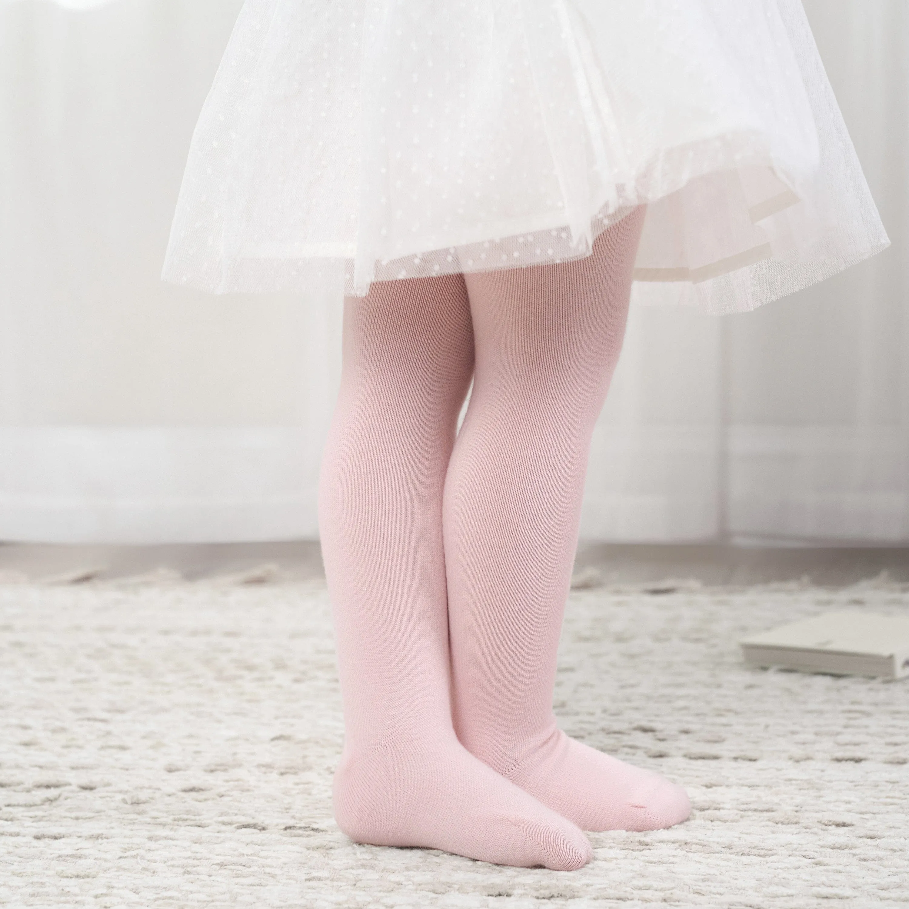 3-Pack Baby and Toddler Girls Oatmeal Heather, Ivory, and Pink Tights Gerber Childrenswea