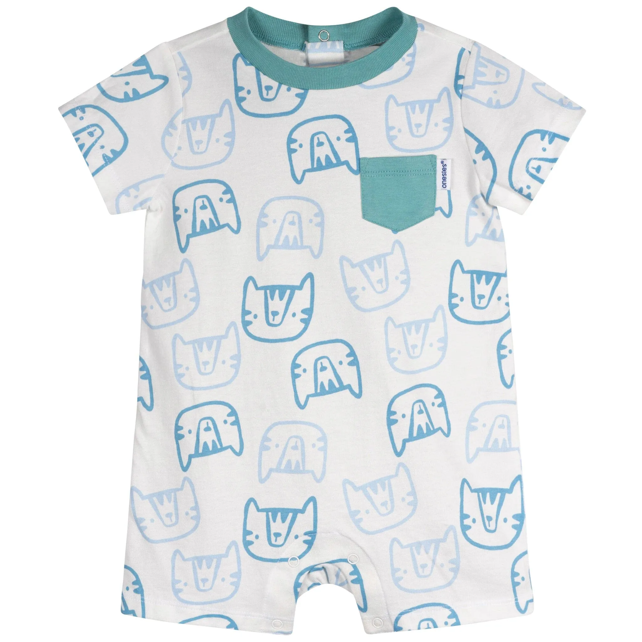 3-Pack Baby Boys Critters Rompers Gerber Childrenswea