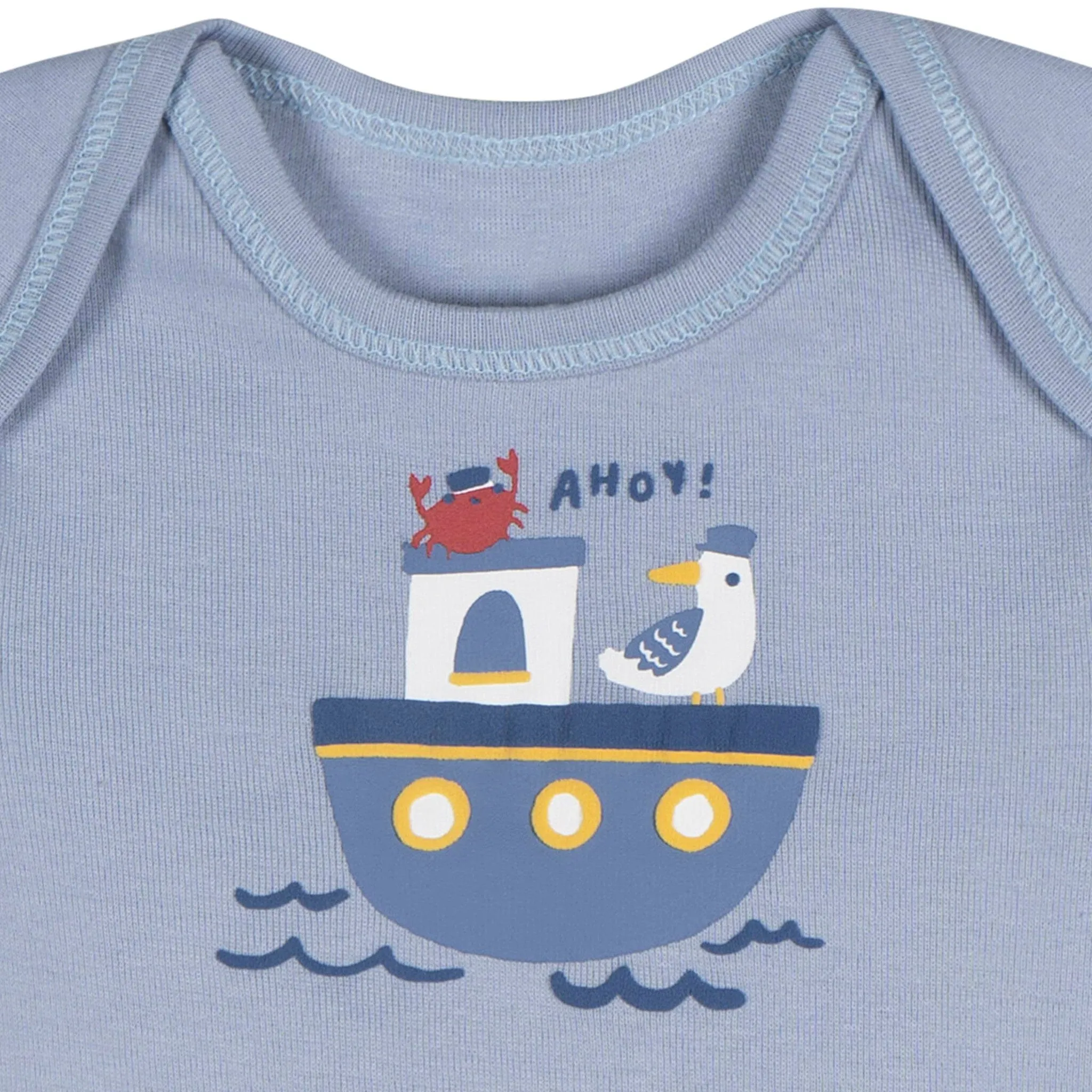 3-Pack Baby Boys Little Lighthouse Short Sleeve Onesies Bodysuits Gerber Childrenswea