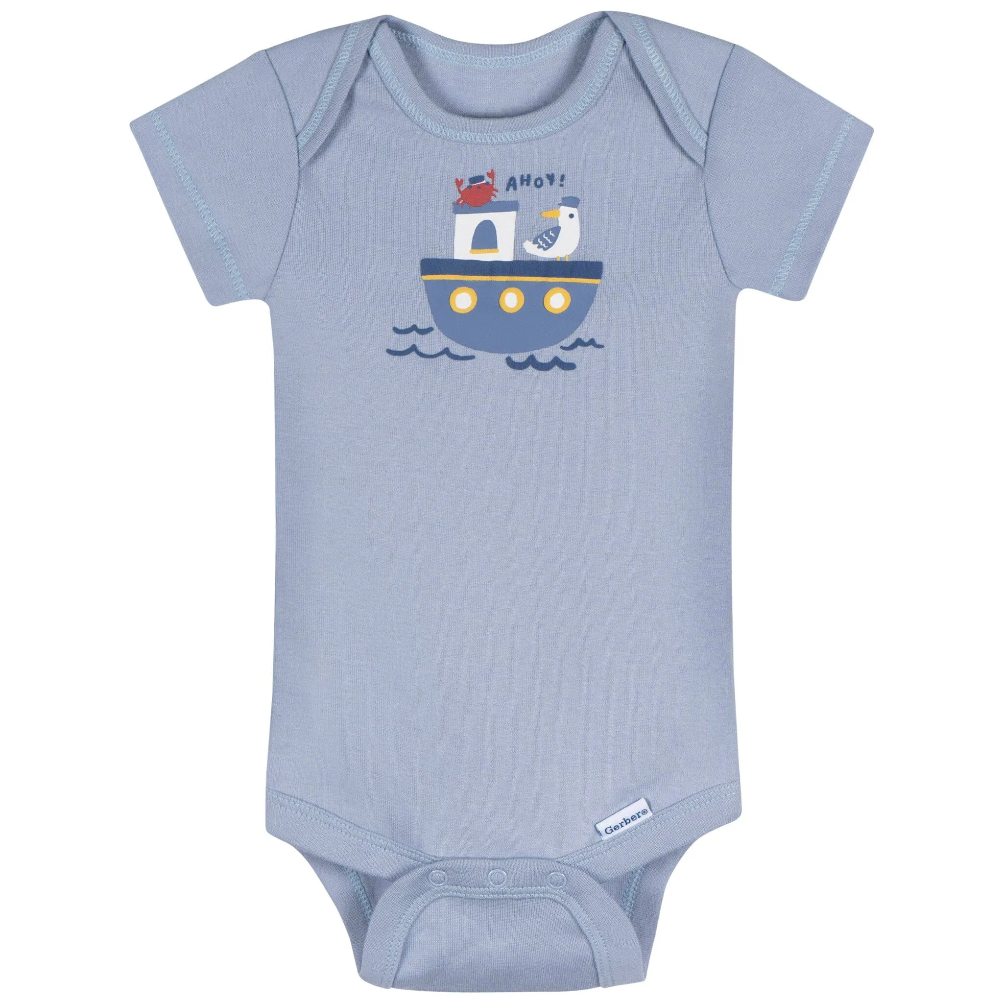 3-Pack Baby Boys Little Lighthouse Short Sleeve Onesies Bodysuits Gerber Childrenswea