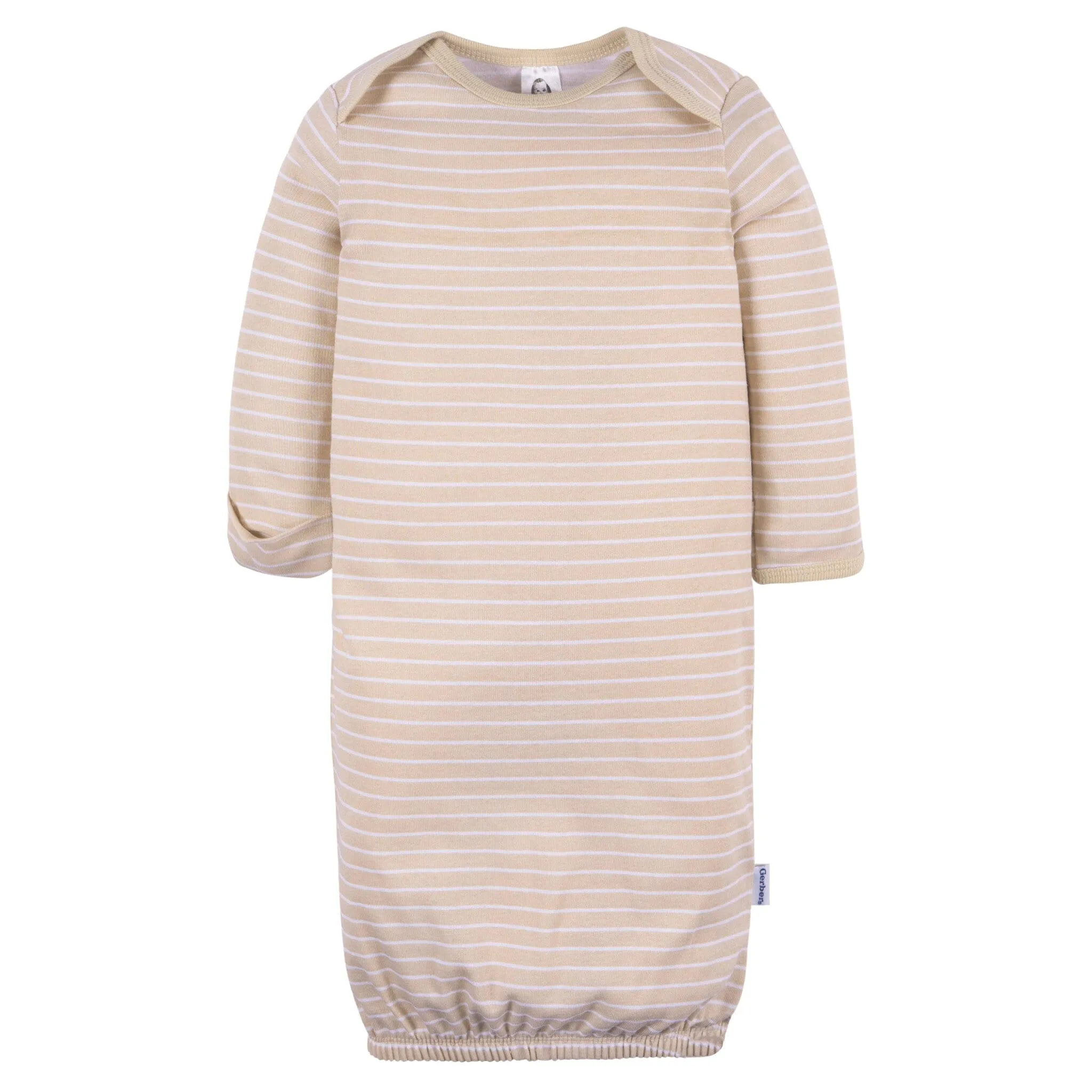 3-Pack Baby Boys Skywriting/Tan Stripe/Wild Win Lap Shoulder Gowns Gerber Childrenswea