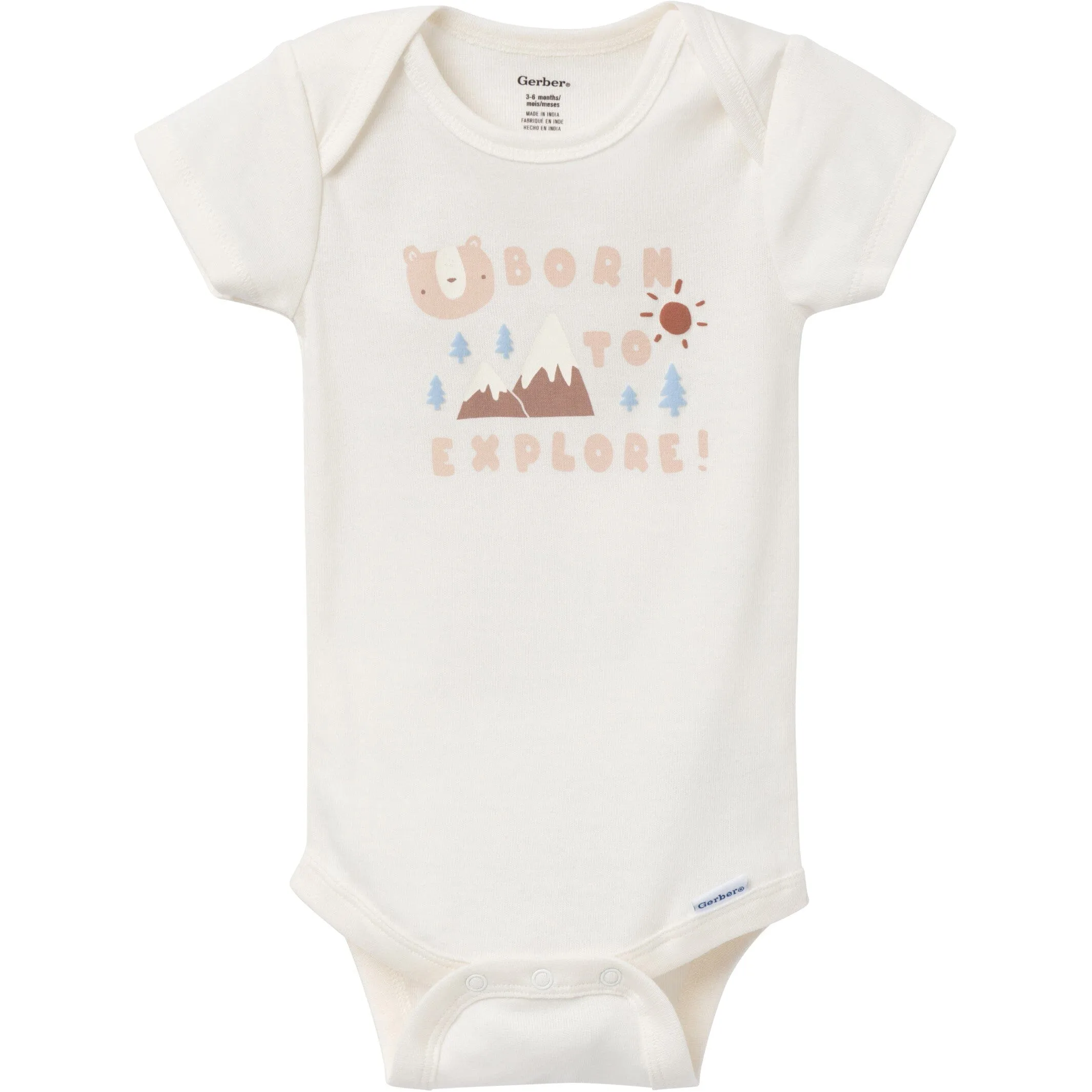 3-Pack Baby Boys Woodland Critters Onesies Bodysuits Gerber Childrenswea