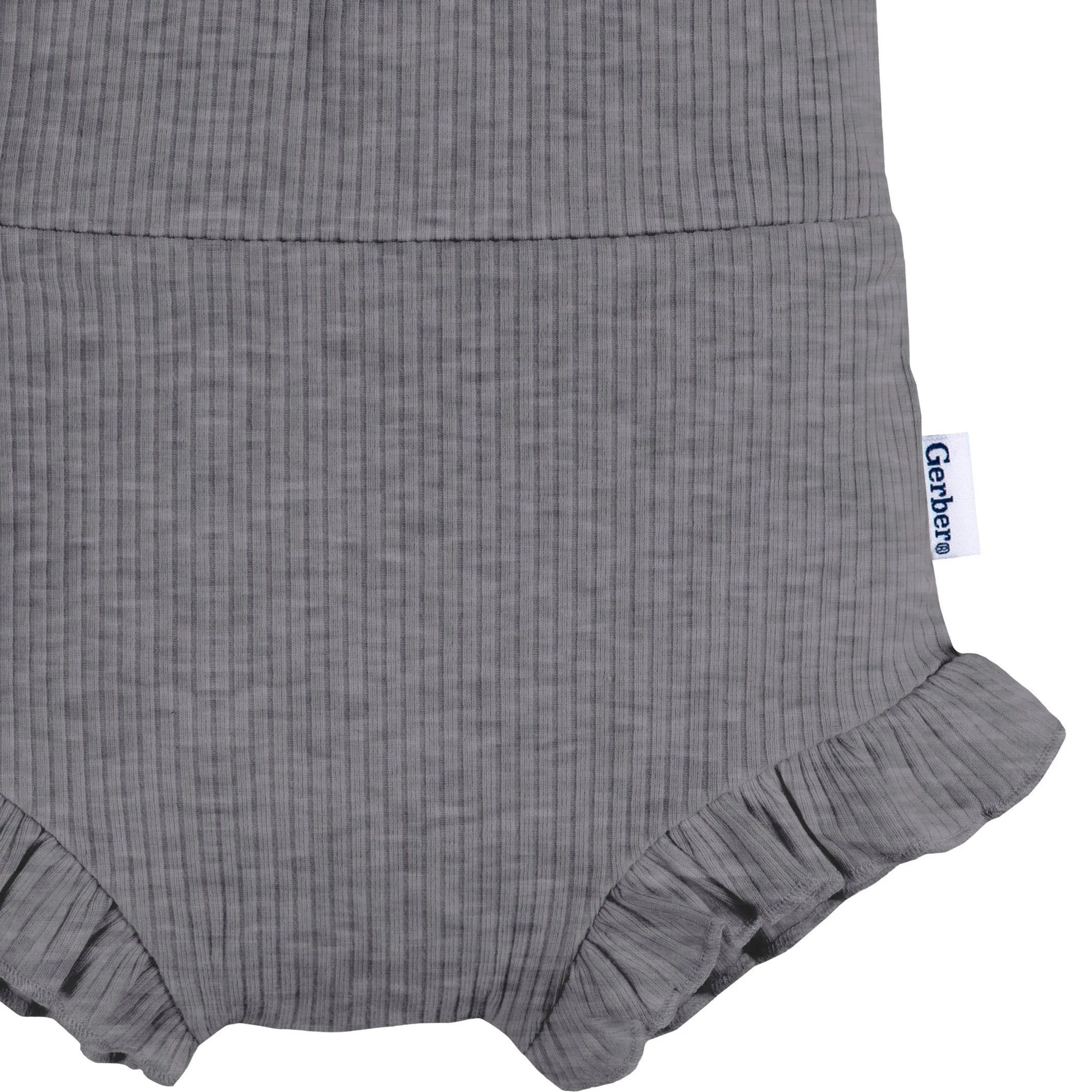 3-Pack Baby Girls Black, Grey Heather, & Ivory Bloomer Shorts Gerber Childrenswea