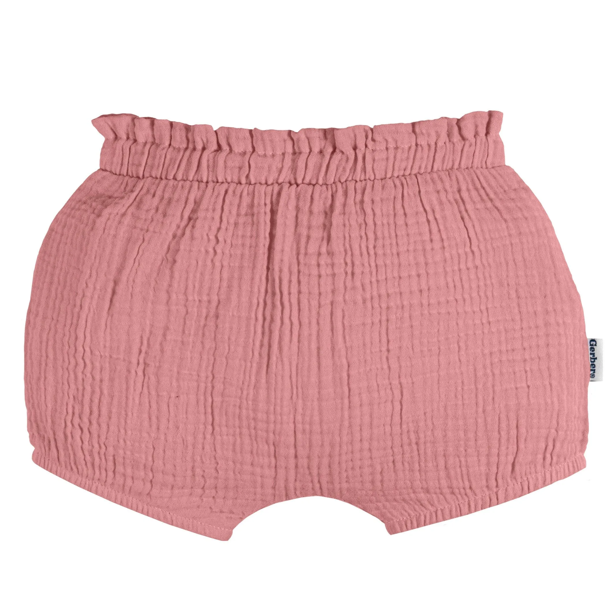 3-Pack Baby Girls Black, Tan Dot & Pink Gauze Bubble Shorts Gerber Childrenswea