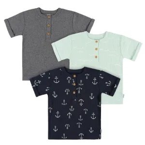 3-Pack Infant and Toddler Boys Anchor Henley T-Shirts Gerber Childrenswea
