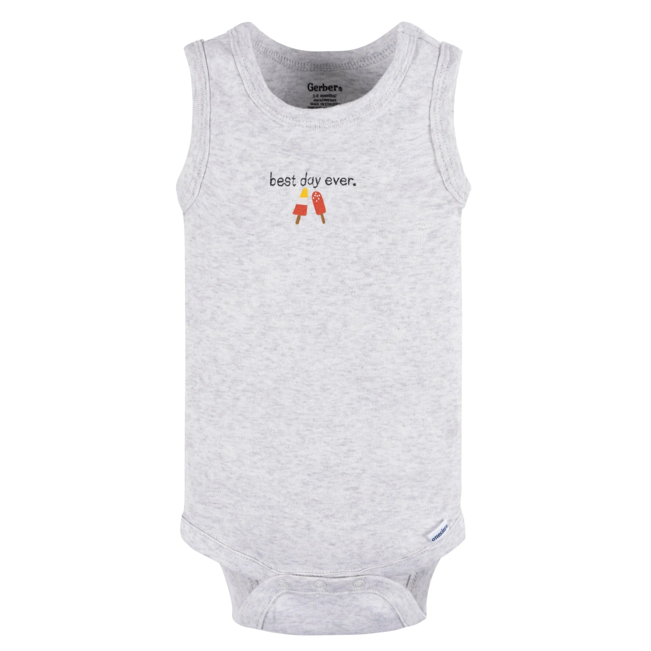 4-Pack Baby Boys Backyard BBQ Sleeveless Onesies Bodysuits Gerber Childrenswea