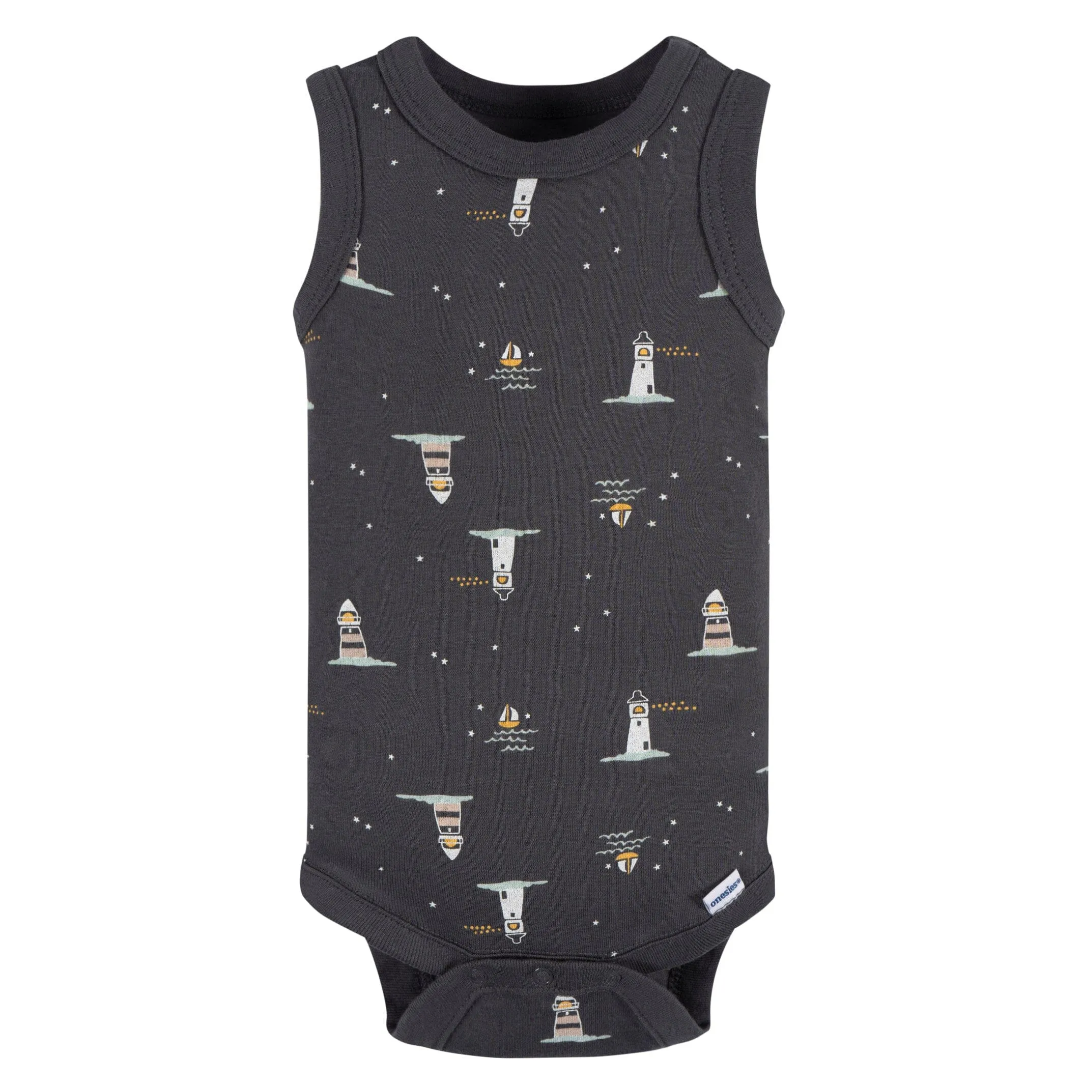 4-Pack Baby Boys Coastal Sleeveless Onesies Bodysuits Gerber Childrenswea