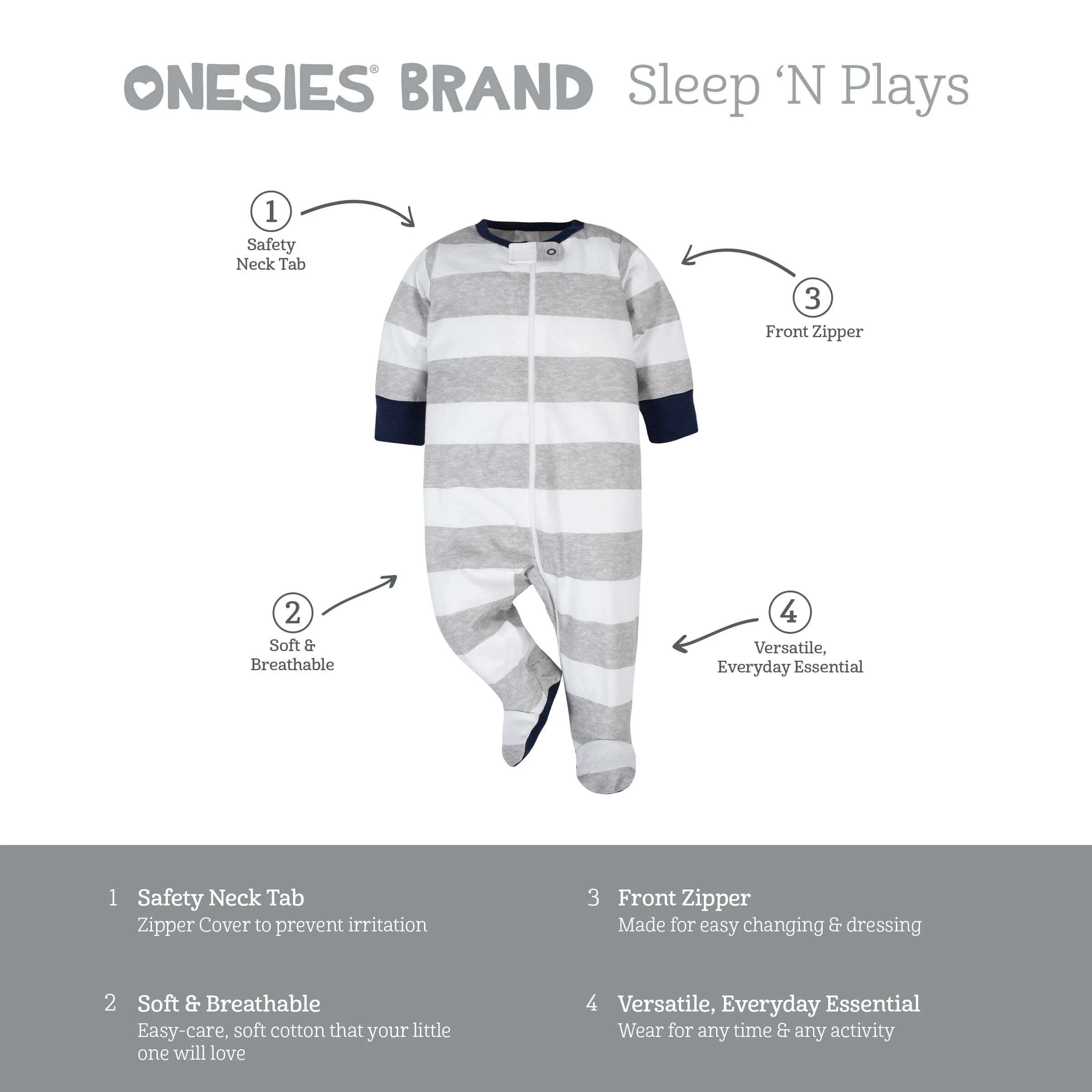 4-Pack Baby Boys Dino Sleep 'N Plays Gerber Childrenswea