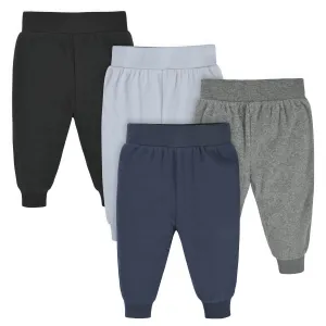 4-Pack Baby Boys Navy & Gray Microfleece Pants Gerber Childrenswea