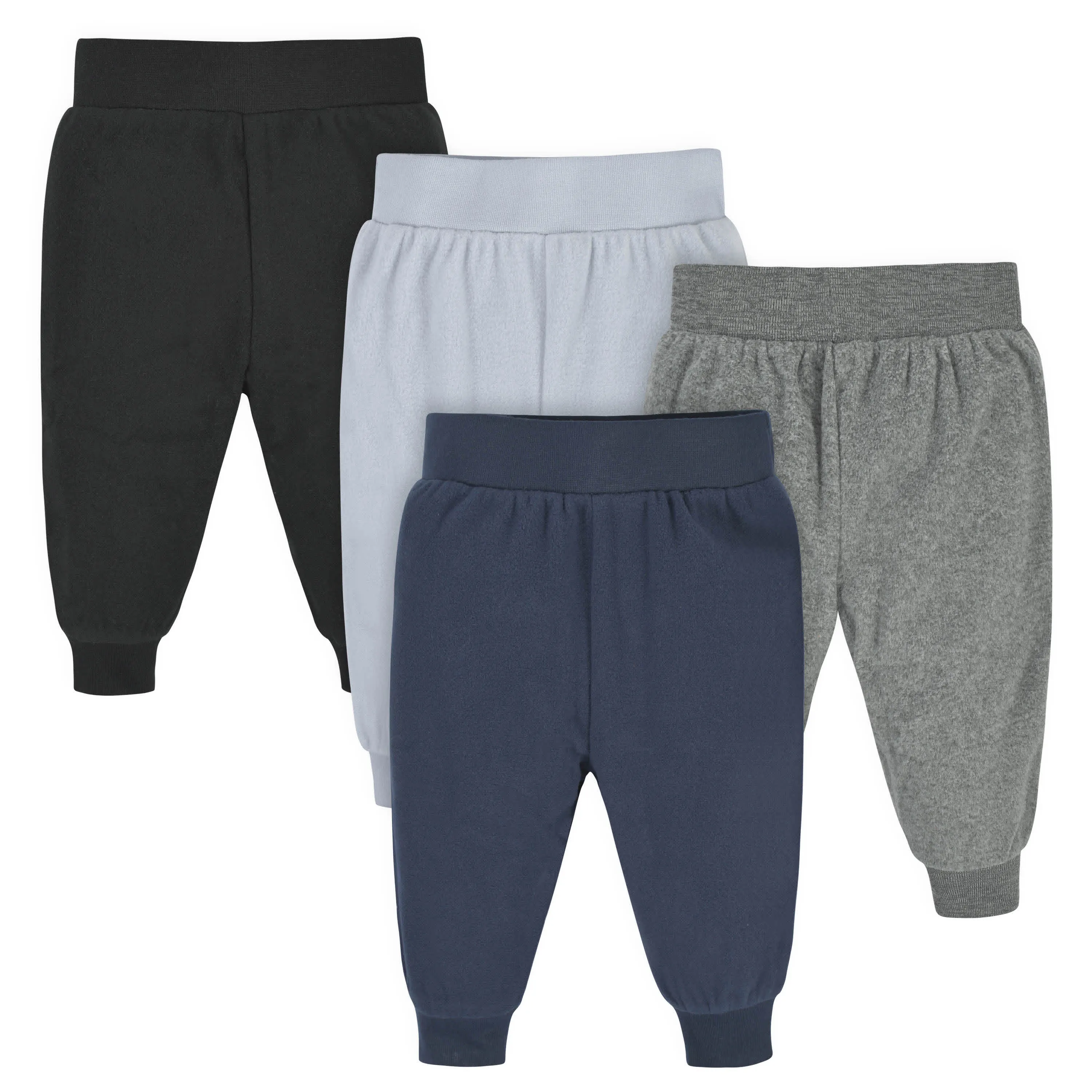 4-Pack Baby Boys Navy & Gray Microfleece Pants Gerber Childrenswea