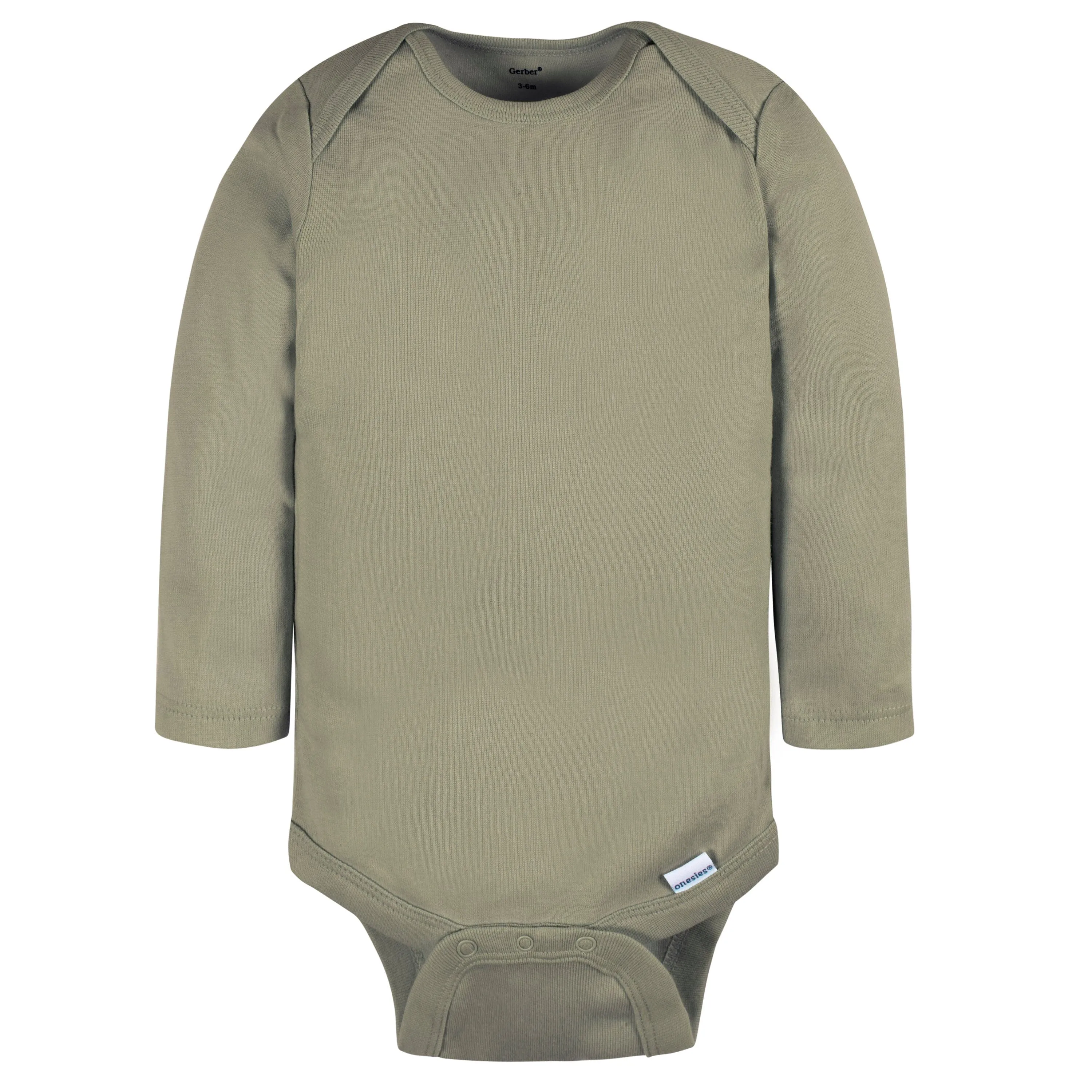 4-Pack Baby Neutral Green/ Blue Long Sleeve Onesies Bodysuits Gerber Childrenswea