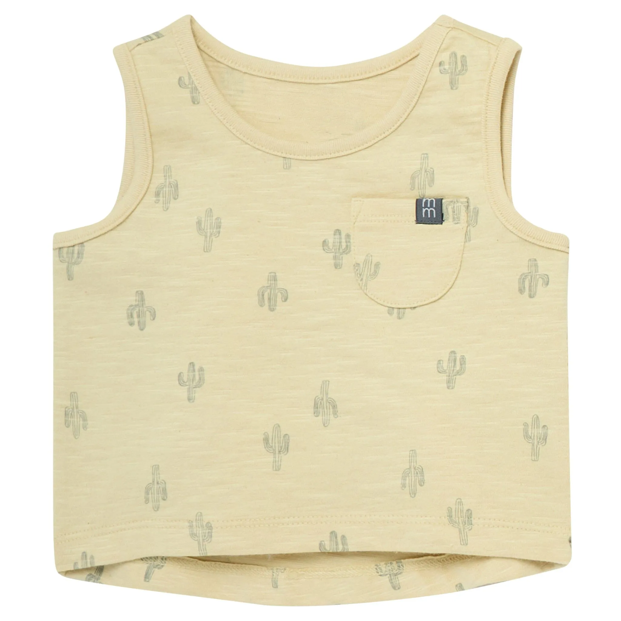 4-Piece Baby Boys Dusty Yellow Cactus Sleeveless Shirts and Shorts Set Gerber Childrenswea