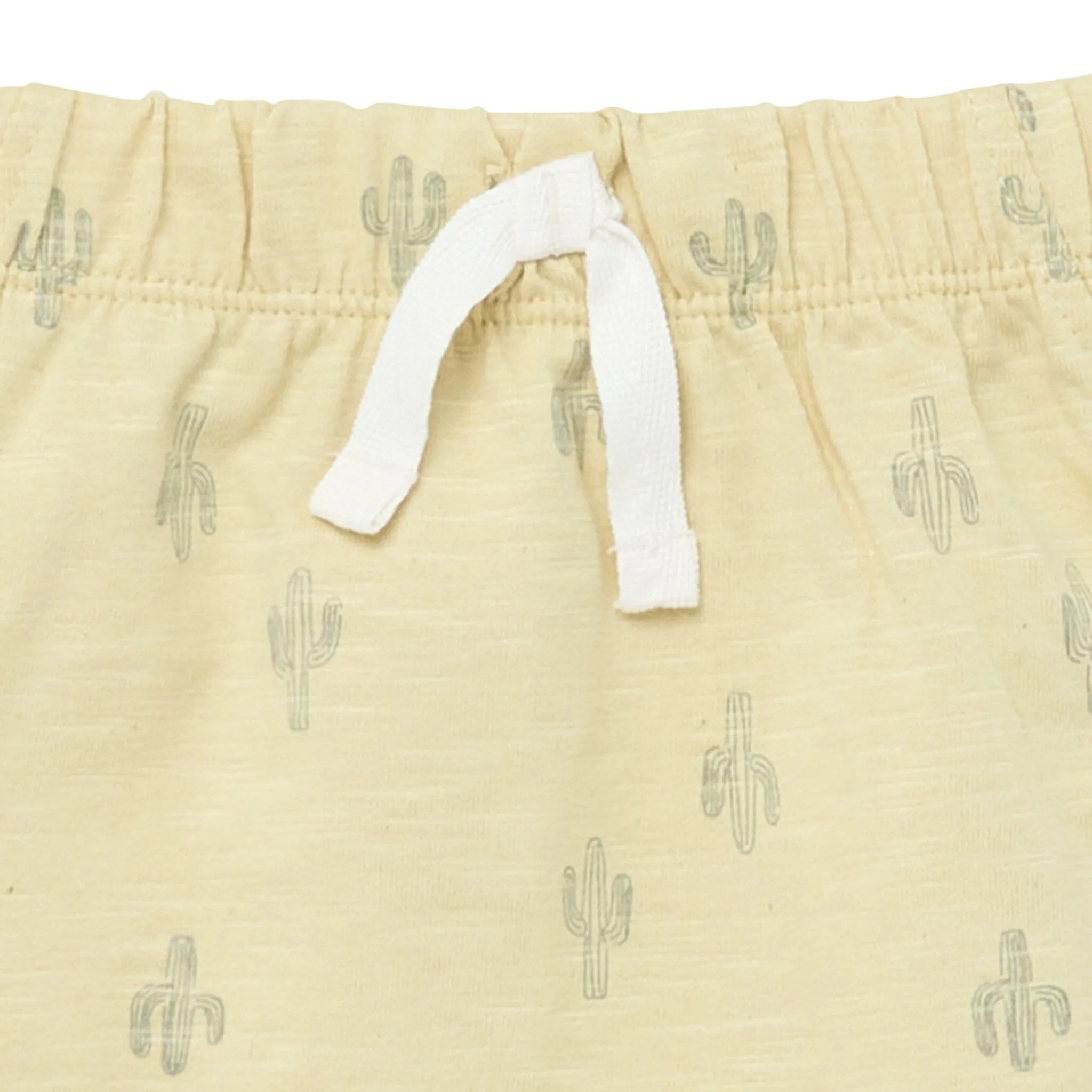 4-Piece Baby Boys Dusty Yellow Cactus Sleeveless Shirts and Shorts Set Gerber Childrenswea