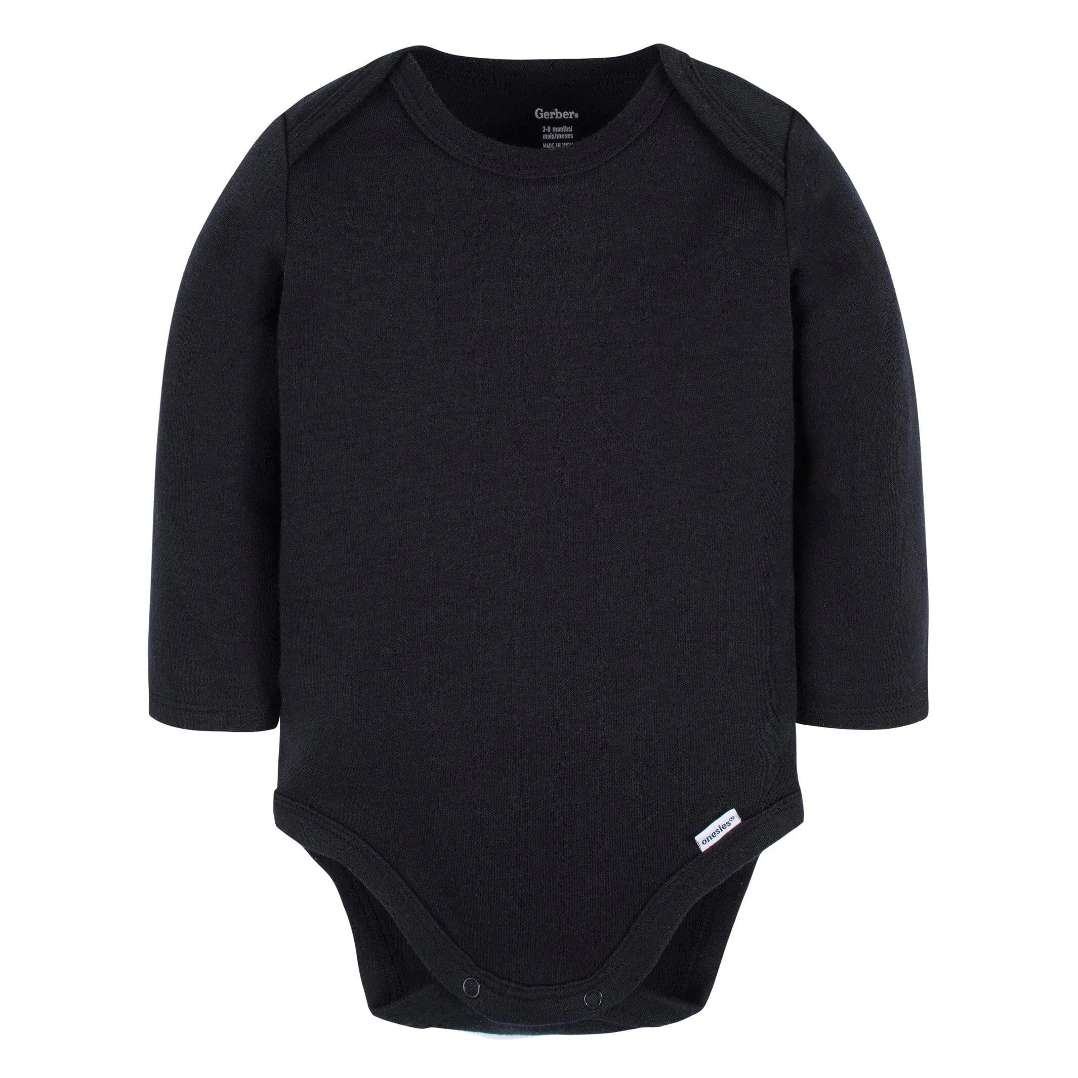 5-Pack Baby Black Premium Long Sleeve Onesies Bodysuits Gerber Childrenswea