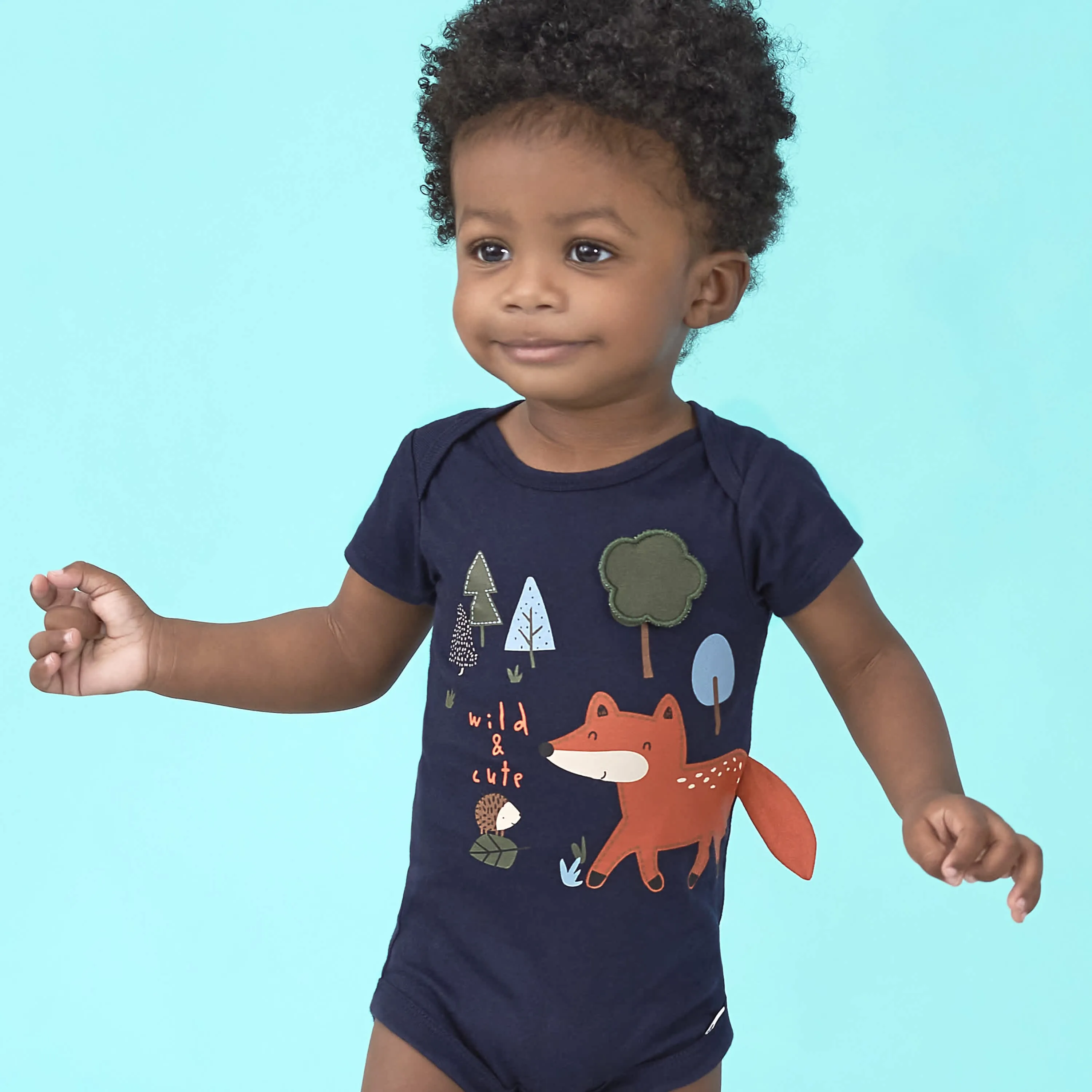 5-Pack Baby Boys Fox Short Sleeve Onesies Bodysuits Gerber Childrenswea