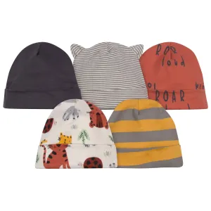 5-Pack Baby Boys Safari Caps Gerber Childrenswea