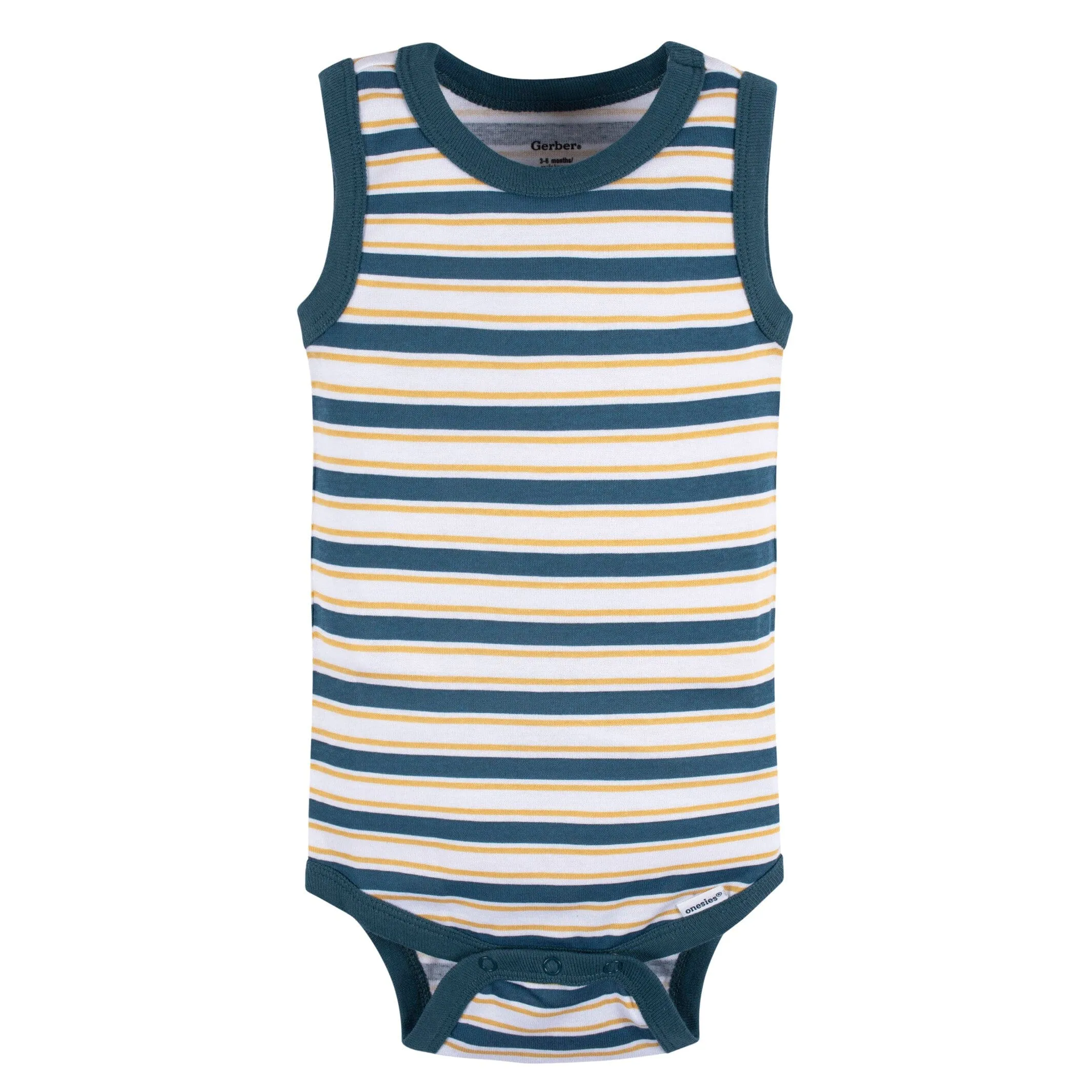 5-Pack Baby Boys Stripes Sleeveless Onesies Bodysuits Gerber Childrenswea
