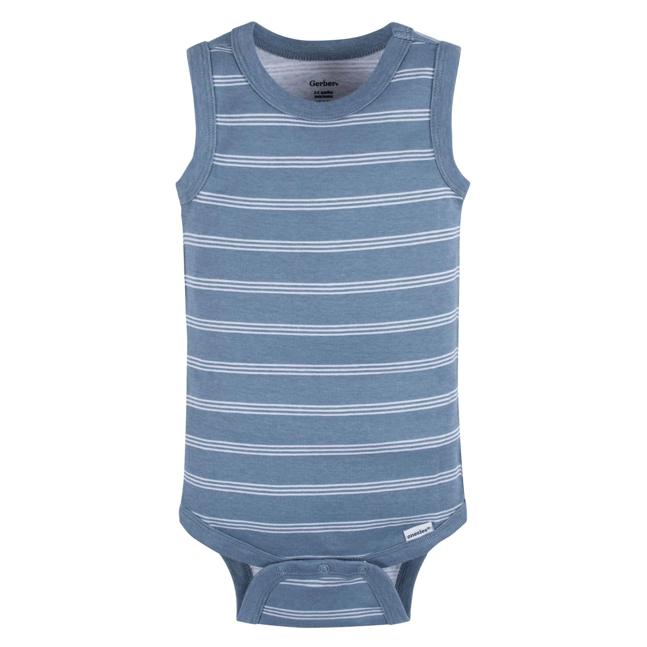 5-Pack Baby Boys Stripes Sleeveless Onesies Bodysuits Gerber Childrenswea