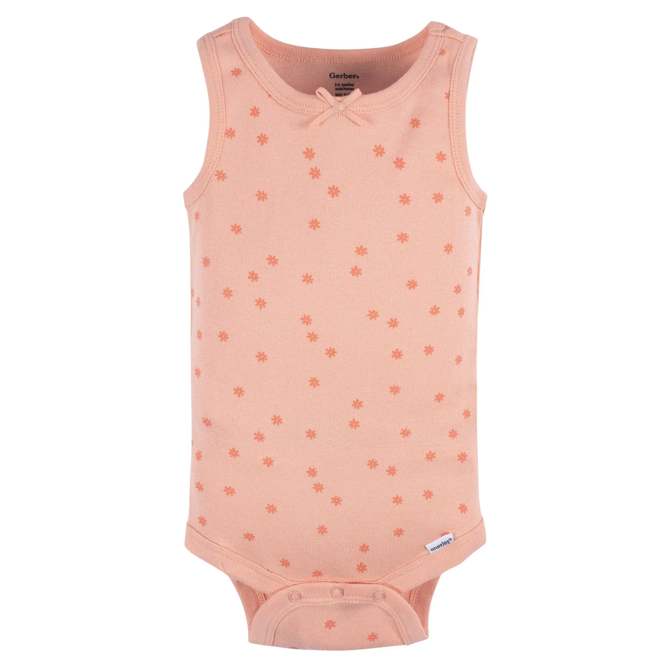5-Pack Baby Girls Flowers & Rainbows Sleeveless Onesies Bodysuits Gerber Childrenswea