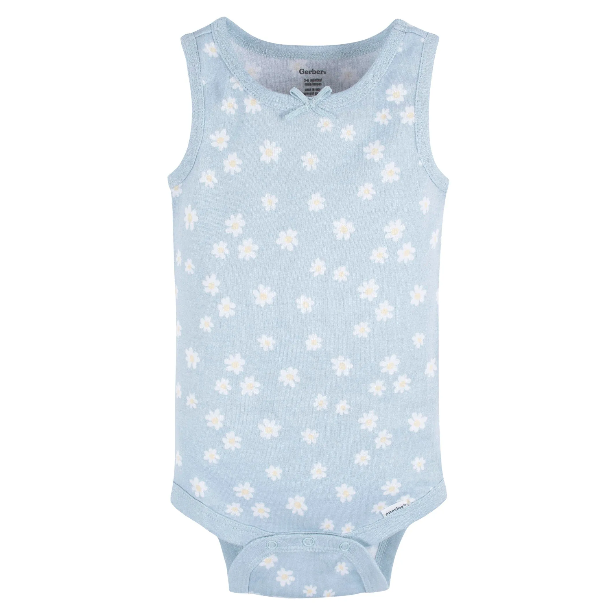 5-Pack Baby Girls Flowers & Rainbows Sleeveless Onesies Bodysuits Gerber Childrenswea