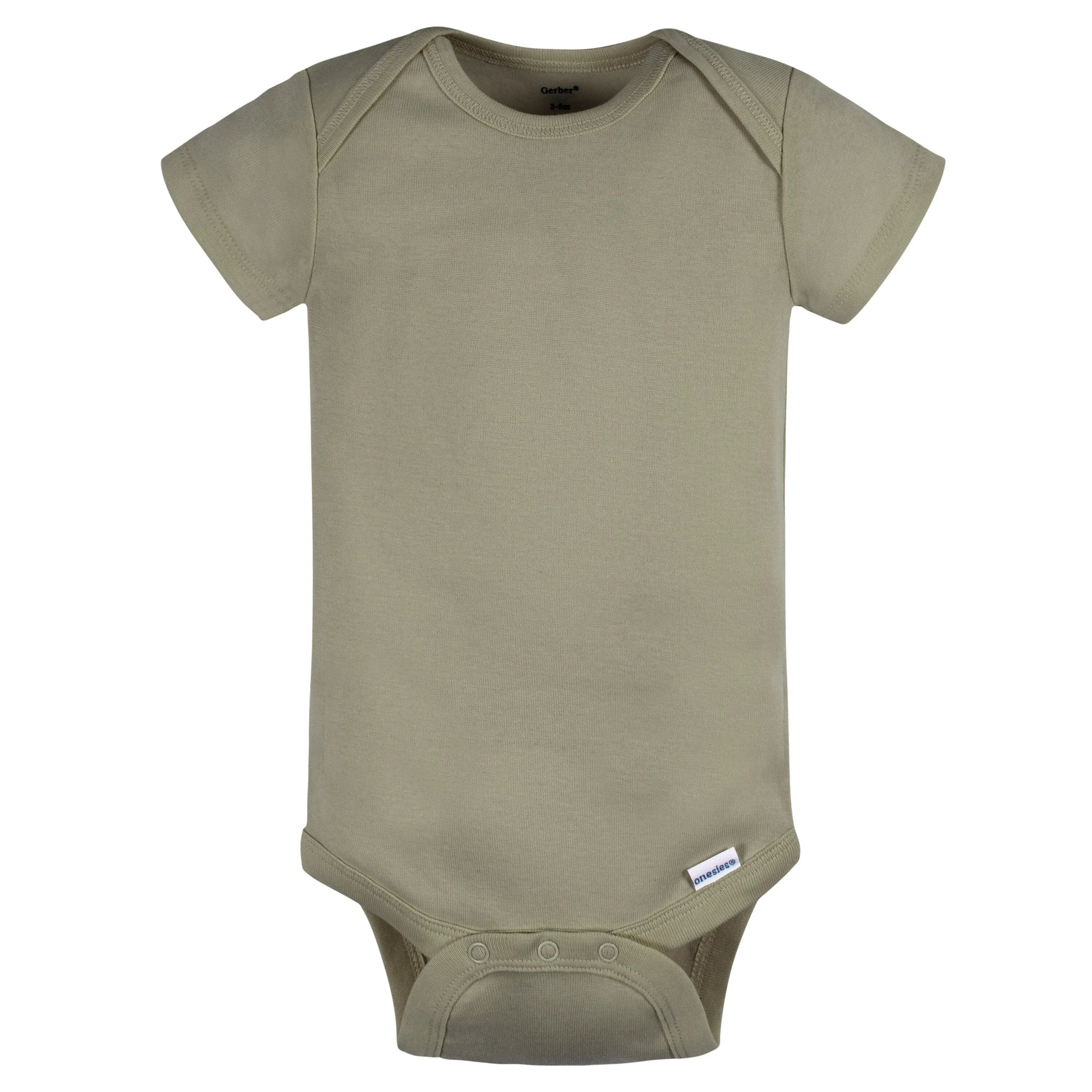 5-Pack Baby Neutral Green/ Brown Short Sleeve Onesies Bodysuits Gerber Childrenswea