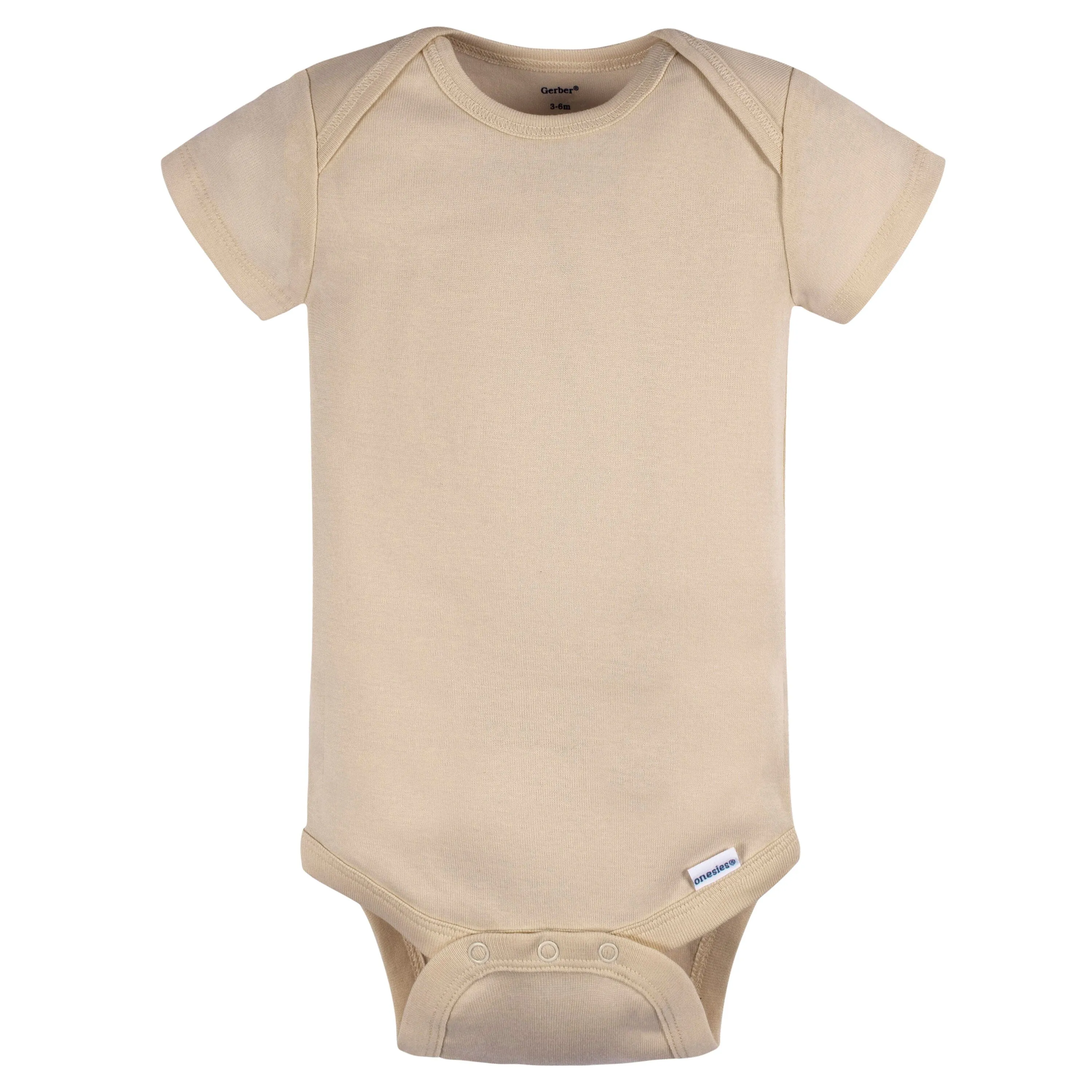 5-Pack Baby Neutral Green/ Brown Short Sleeve Onesies Bodysuits Gerber Childrenswea