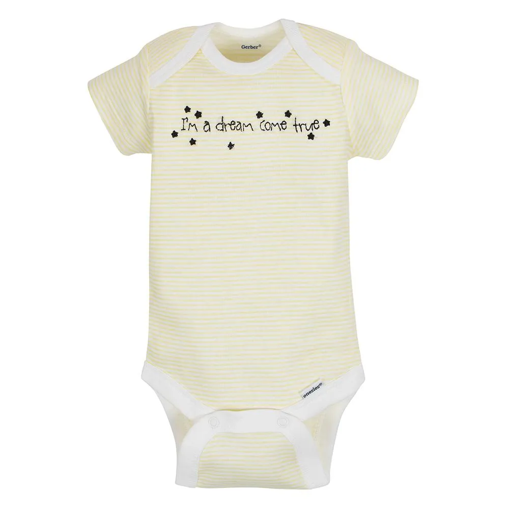 5-Pack Short Sleeve Clouds Onesies Bodysuits Gerber Childrenswea