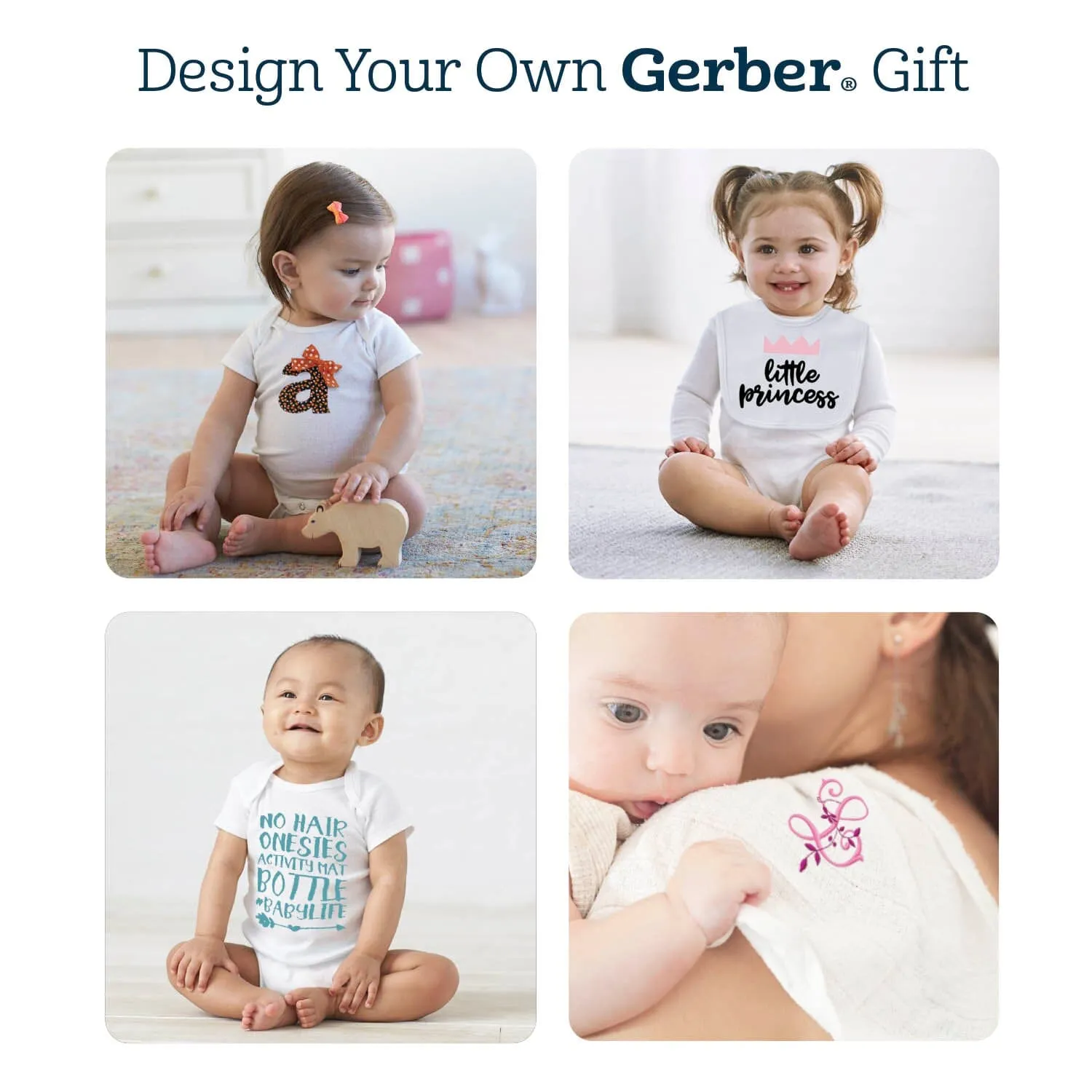 6-Pack Mitten Cuff Baby Onesies Bodysuits Gerber Childrenswea