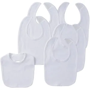 6-Pack White Dribbler Bibs Gerber Childrenswea