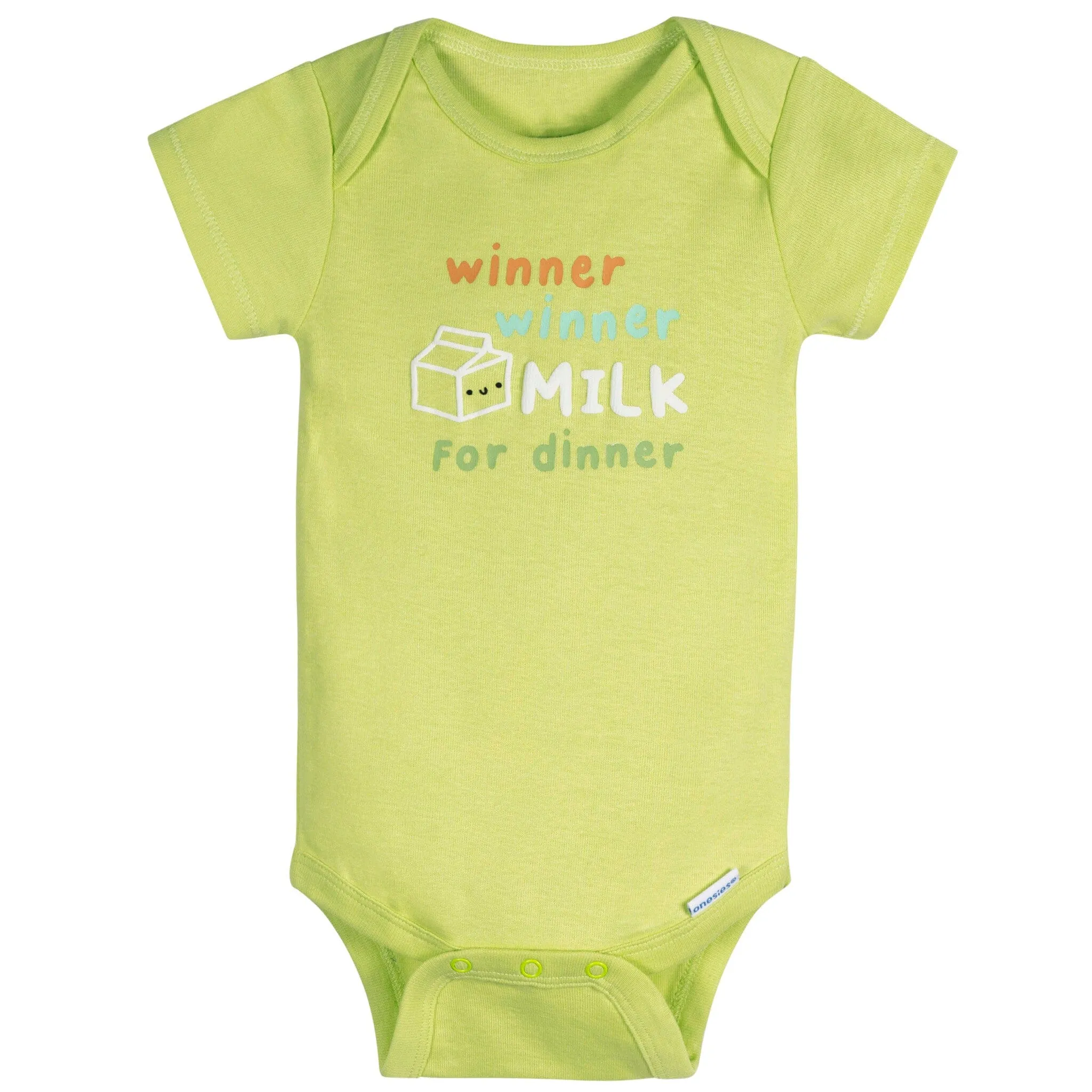 6-Piece Baby Neutral Milk Dinner Onesies and Active Pant Set Gerber Childrenswea