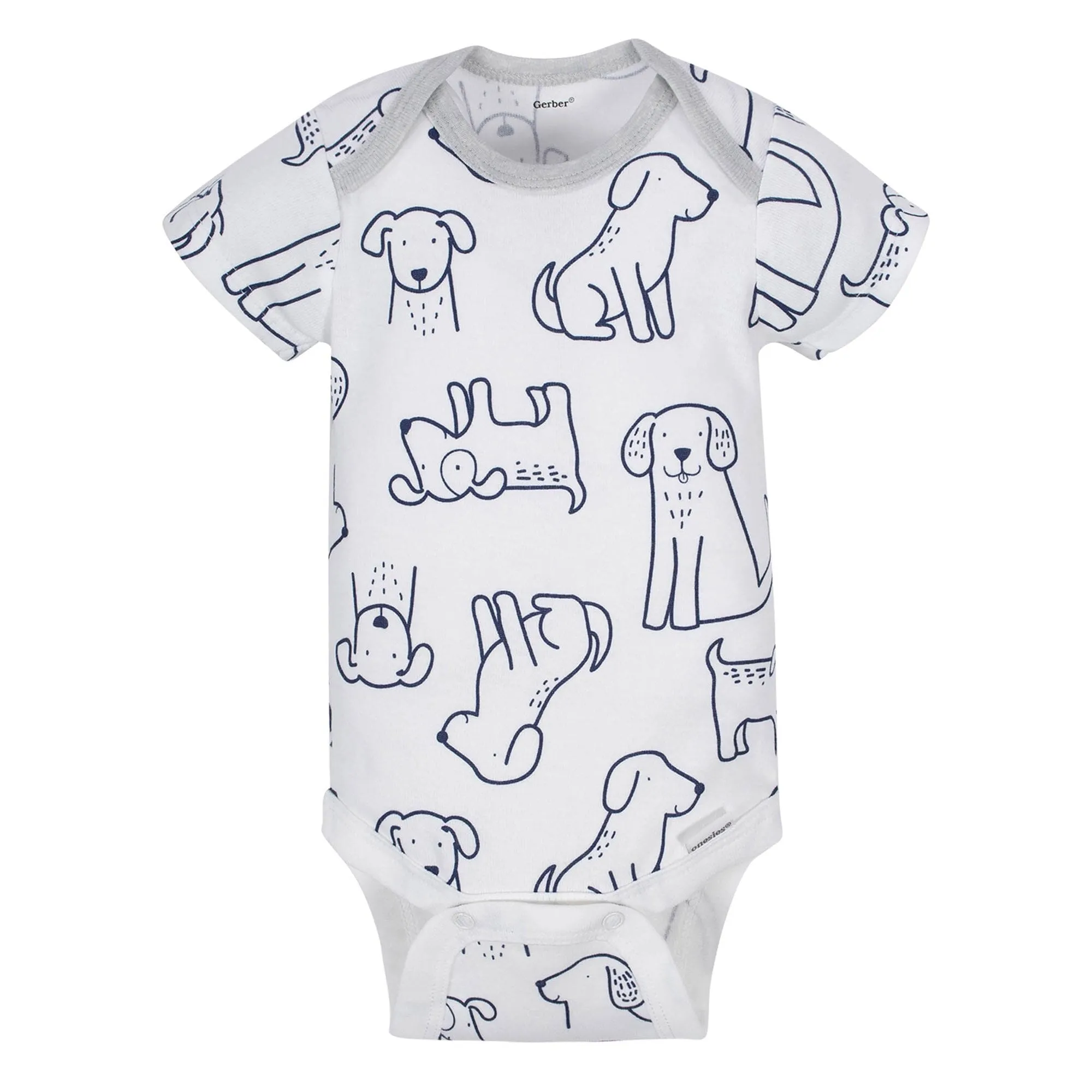8-Pack Baby Boy Short Sleeve Puppy Onesies Brand Bodysuits Gerber Childrenswea