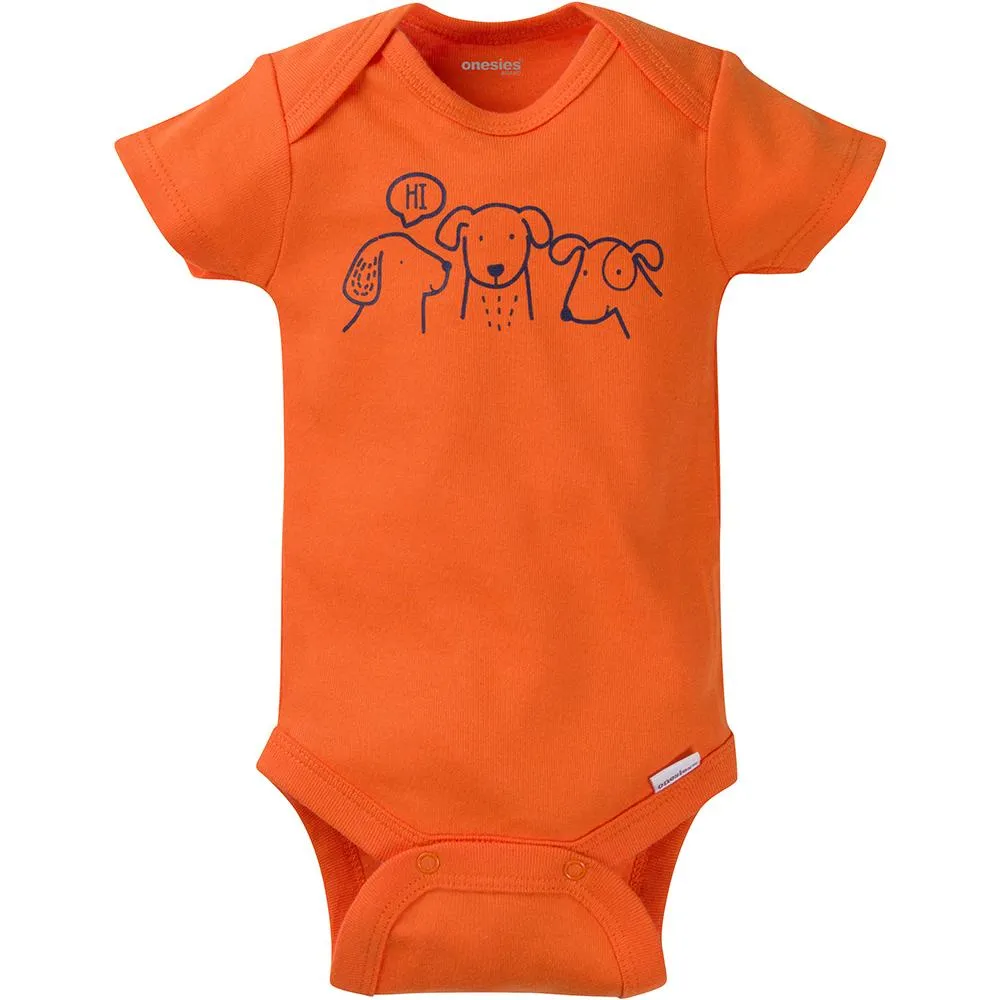 8-Pack Baby Boy Short Sleeve Puppy Onesies Brand Bodysuits Gerber Childrenswea