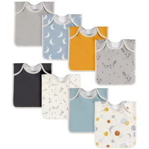 8-Pack Baby Boys Space Jersey Lap Shoulder Bibs Gerber Childrenswea