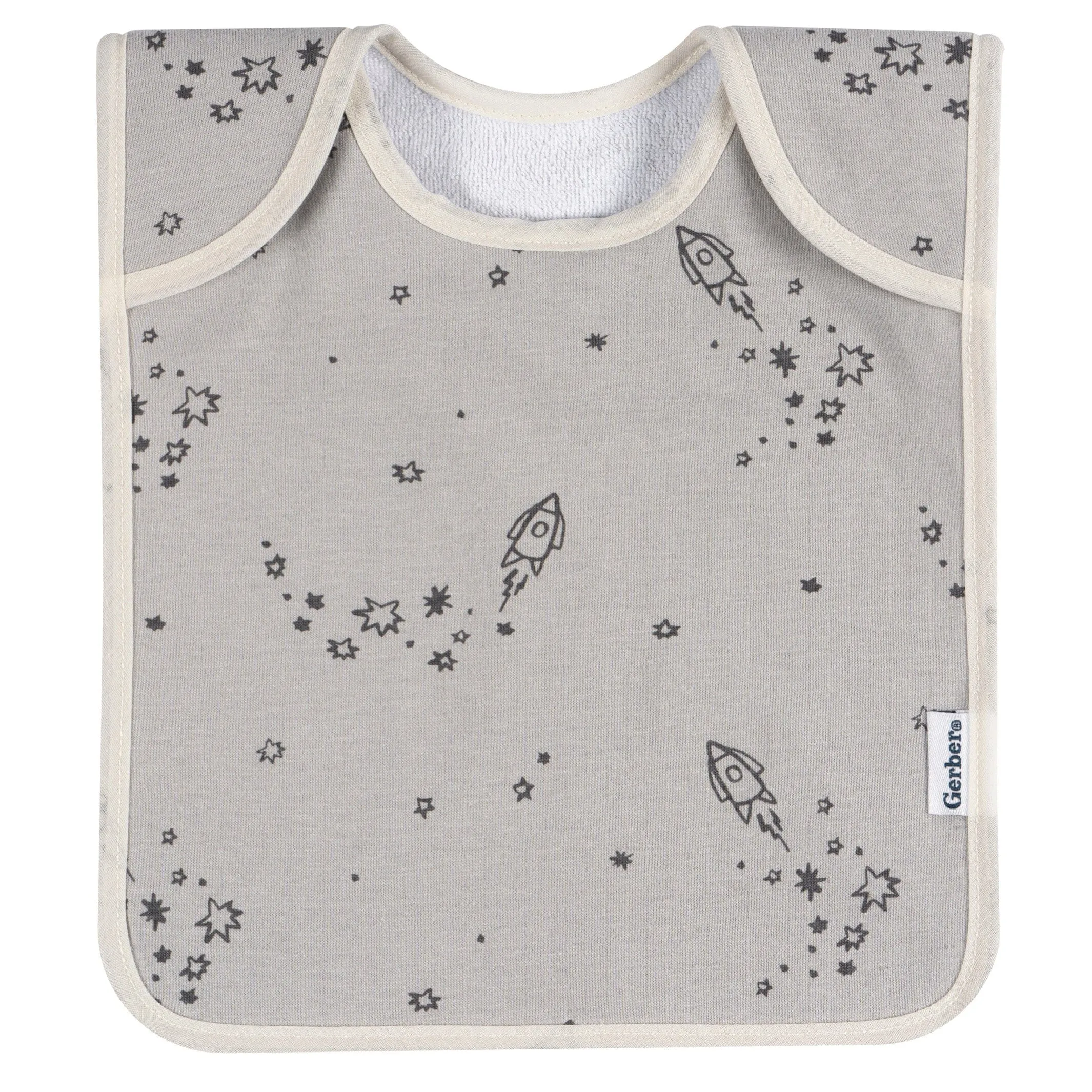 8-Pack Baby Boys Space Jersey Lap Shoulder Bibs Gerber Childrenswea