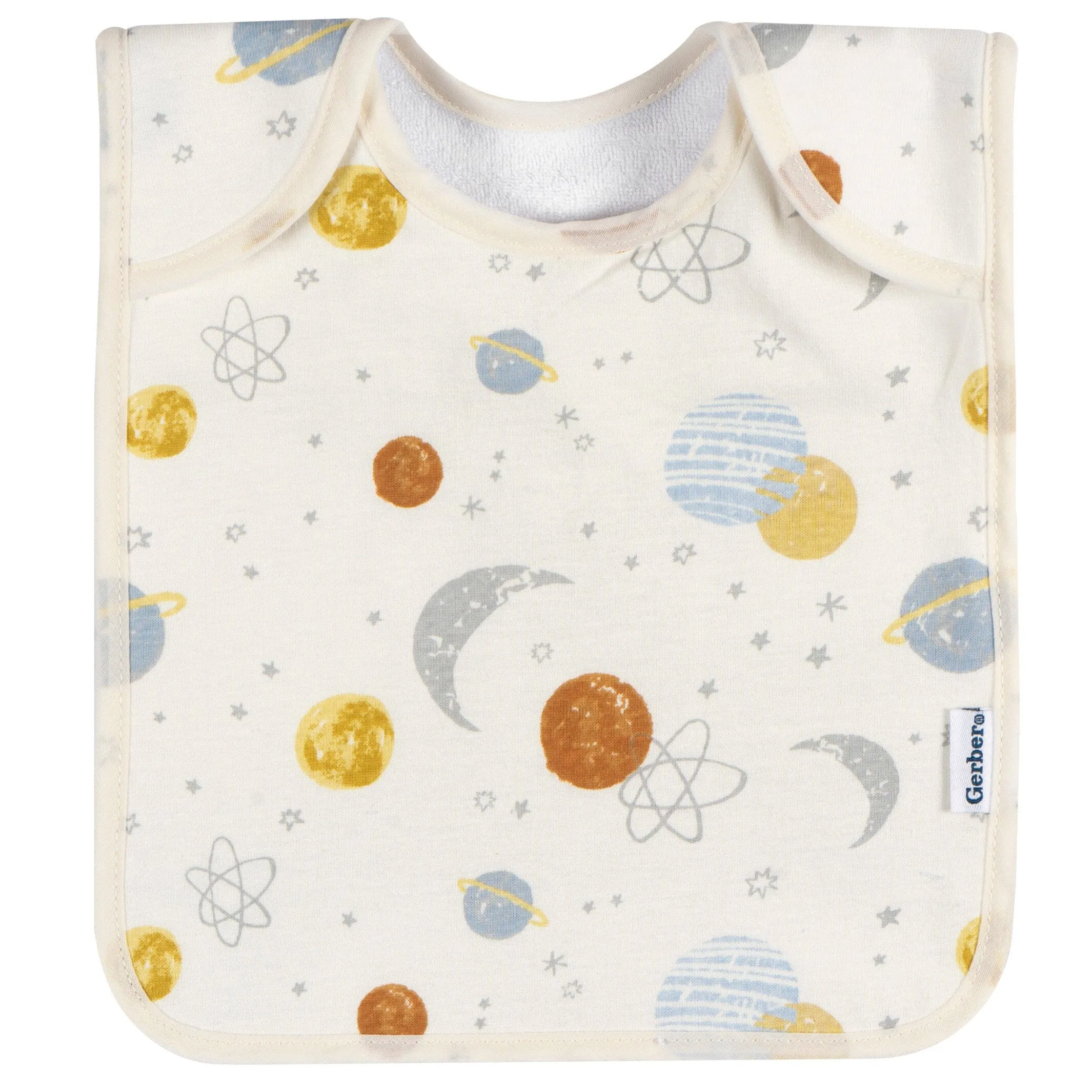 8-Pack Baby Boys Space Jersey Lap Shoulder Bibs Gerber Childrenswea