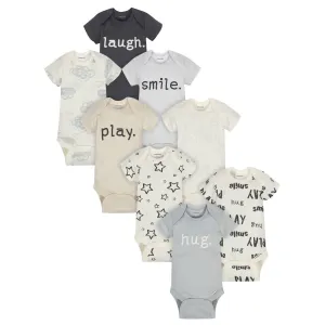 8-Pack Baby Neutral Words Onesies Brand Bodysuits Gerber Childrenswea