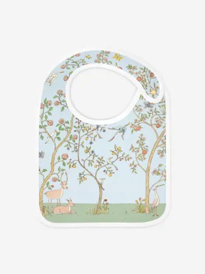 Atelier Choux Baby Satin In Bloom Bib in Blue