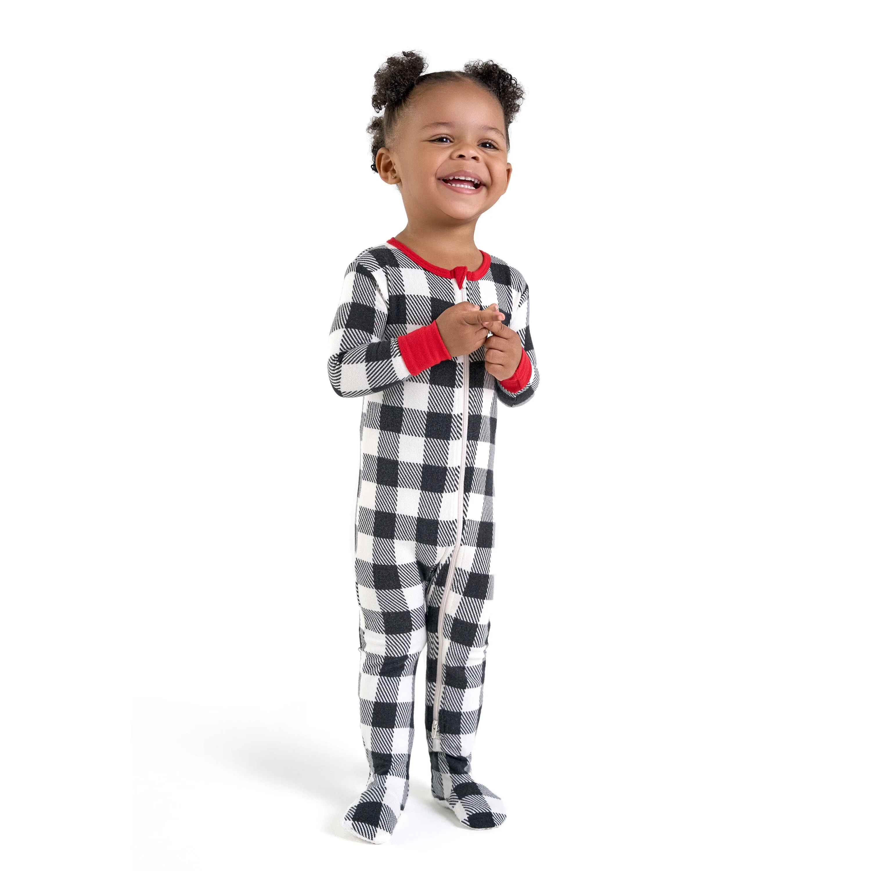 Baby & Toddler Neutral Buffalo Plaid Hacci Snug Fit Footed Pajamas Gerber Childrenswea