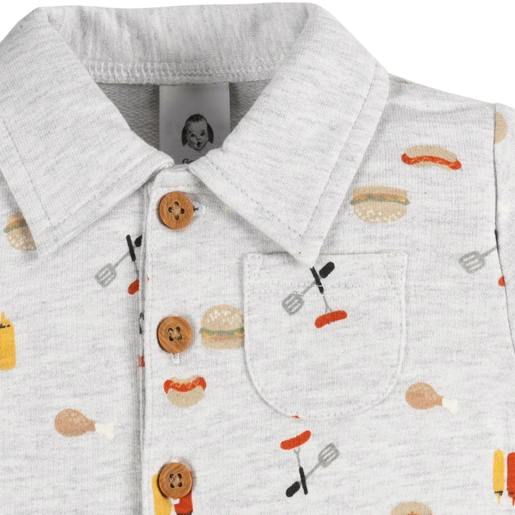 Baby Boys Barbeque Collared Romper Gerber Childrenswea